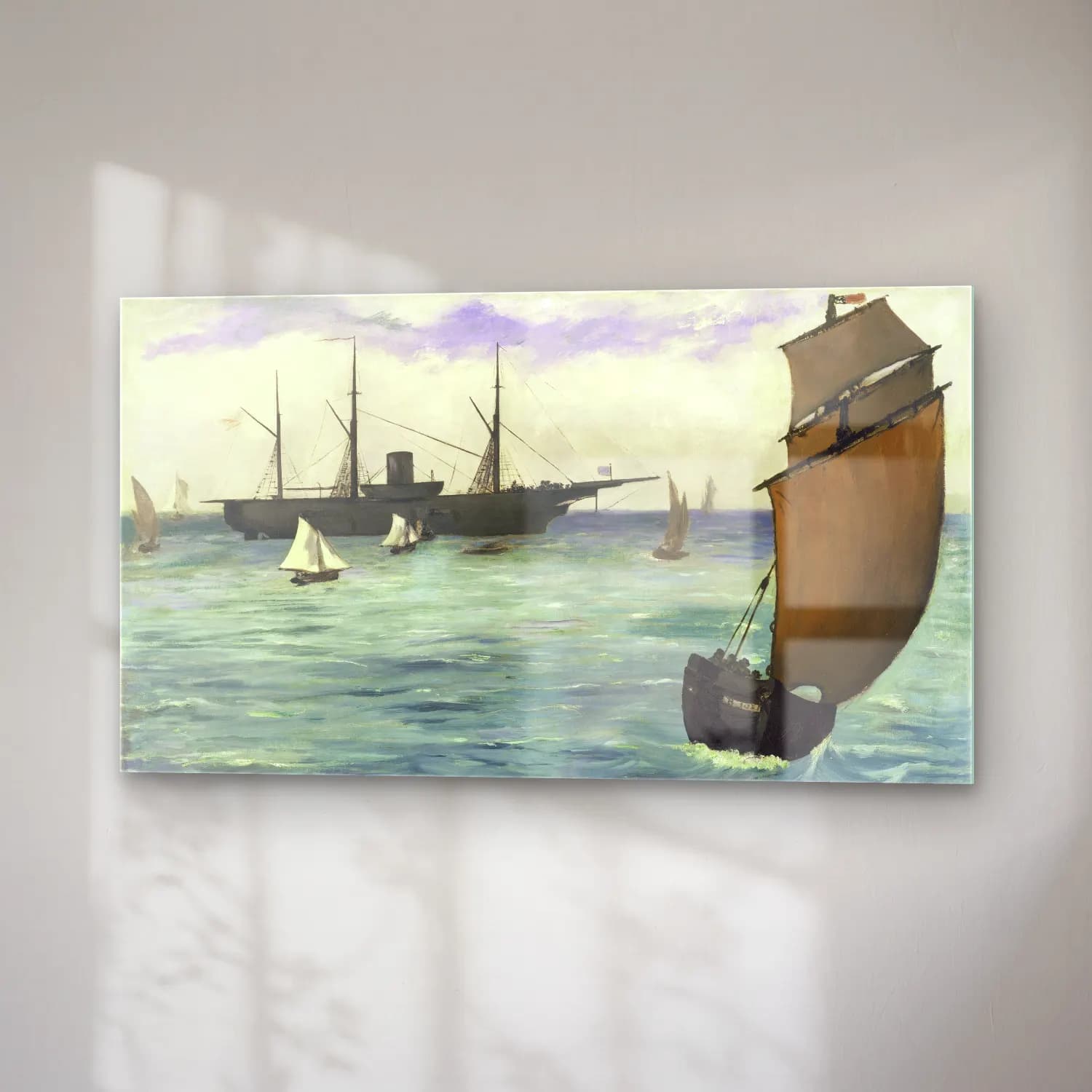 Edouard Manet – The Kearsarge at Boulogne cam tablo — sağ açıdan görünüm