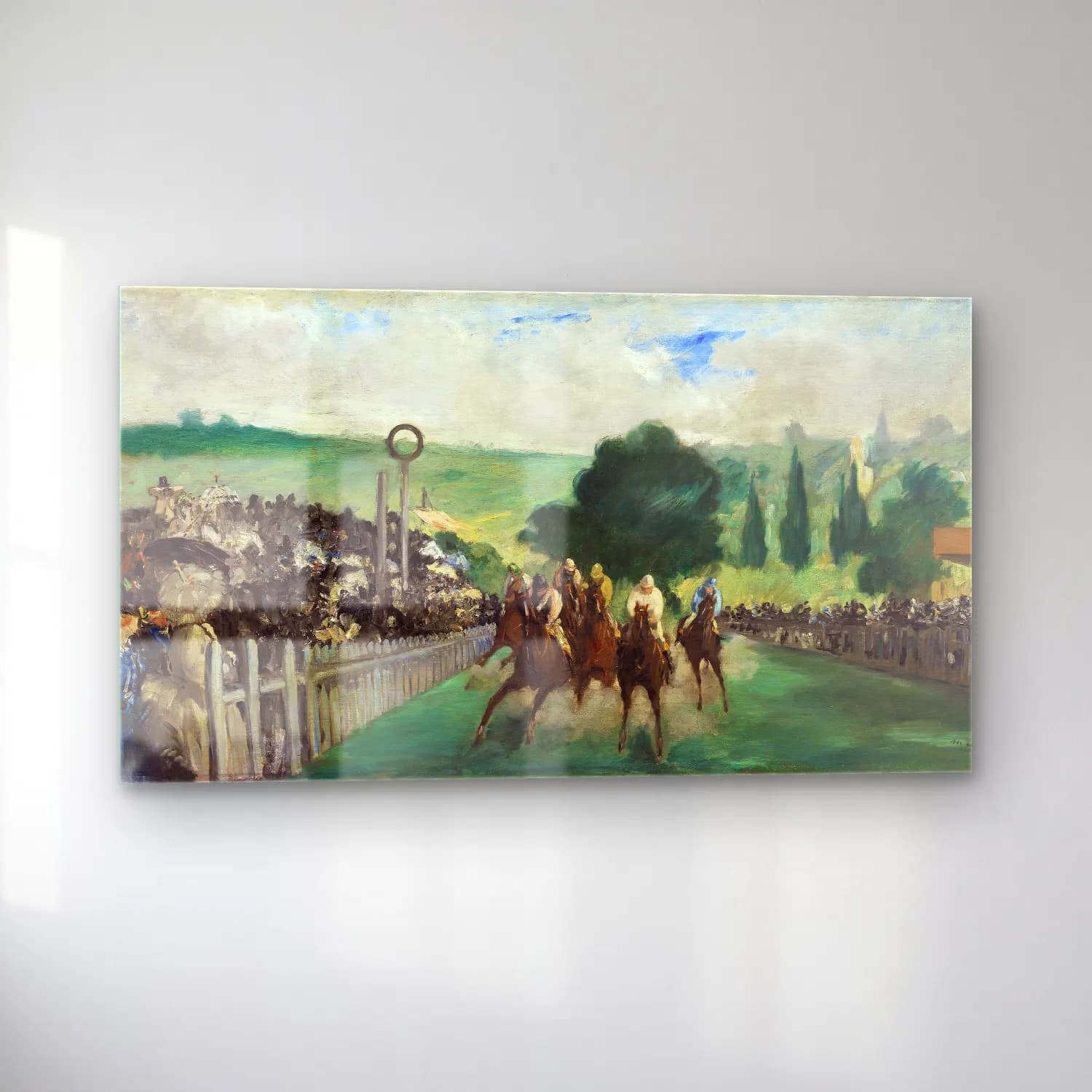 Edouard Manet – The Races at Longchamp cam tablo — sol açıdan görünüm