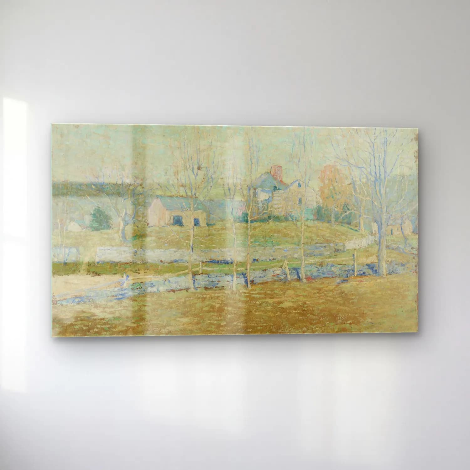 Ernest Lawson – An Abandoned Farm cam tablo — sol açıdan görünüm