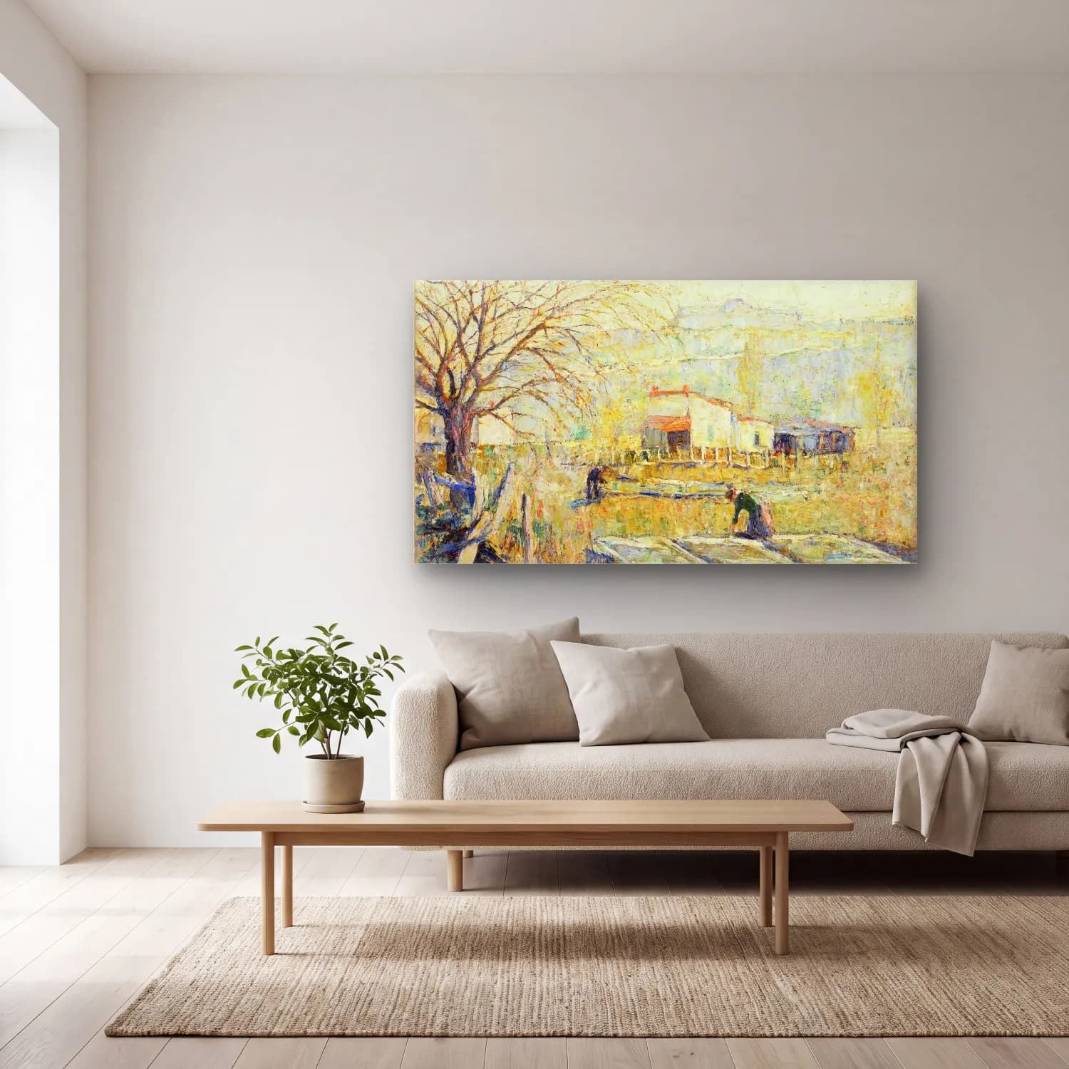 Ernest Lawson – Hot Beds cam tablo — açık renk salonda