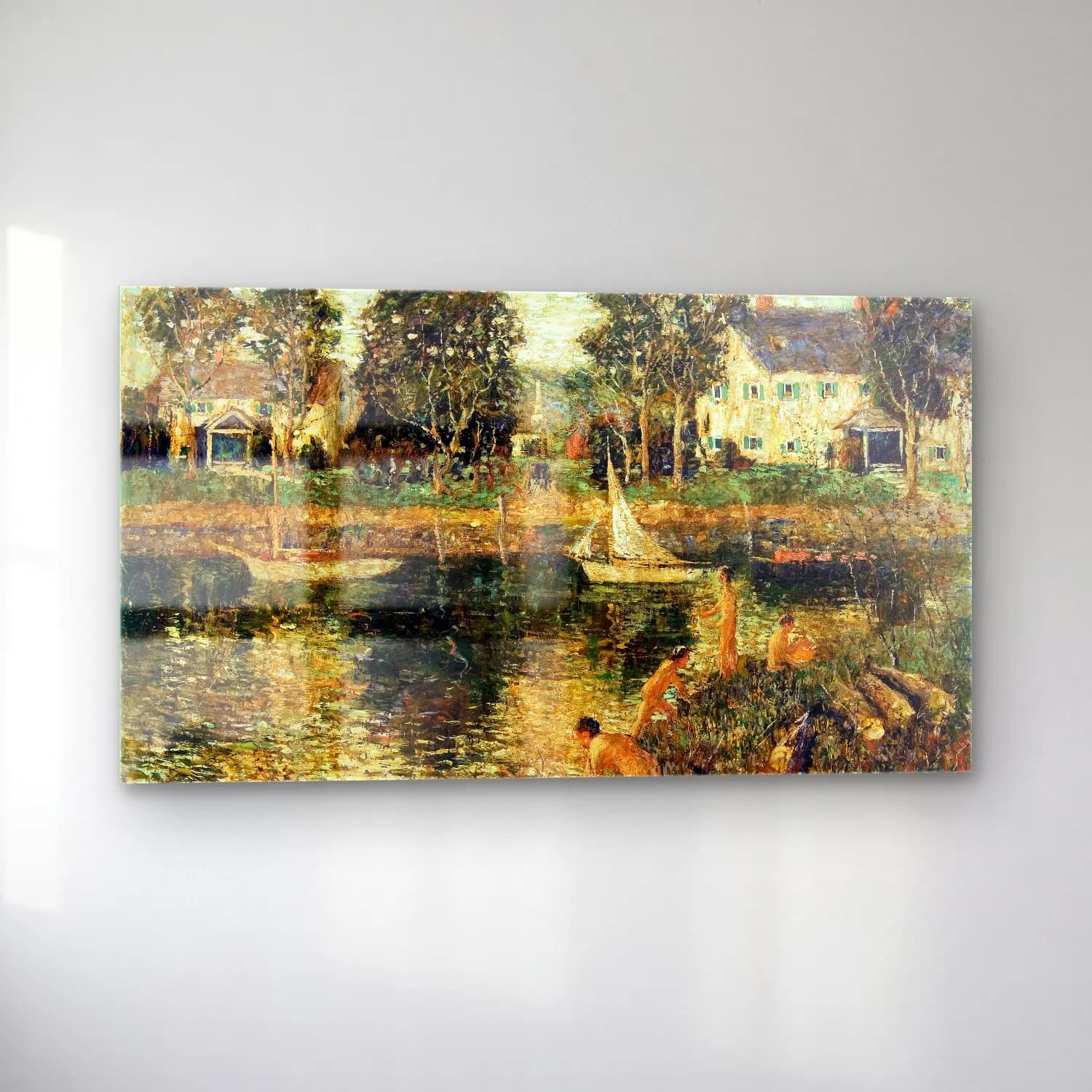 Ernest Lawson – Swimming Hole cam tablo — sol açıdan görünüm