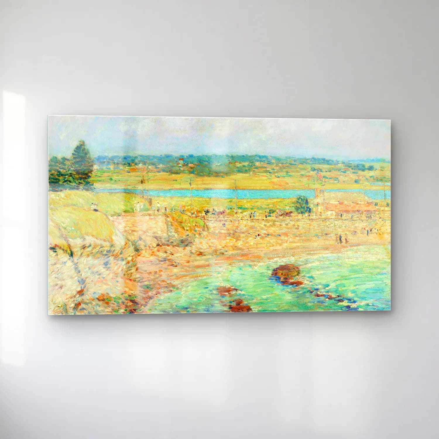 Frederick Childe Hassam – Bailey’s Beach, Newport, R.I cam tablo — sol açıdan görünüm
