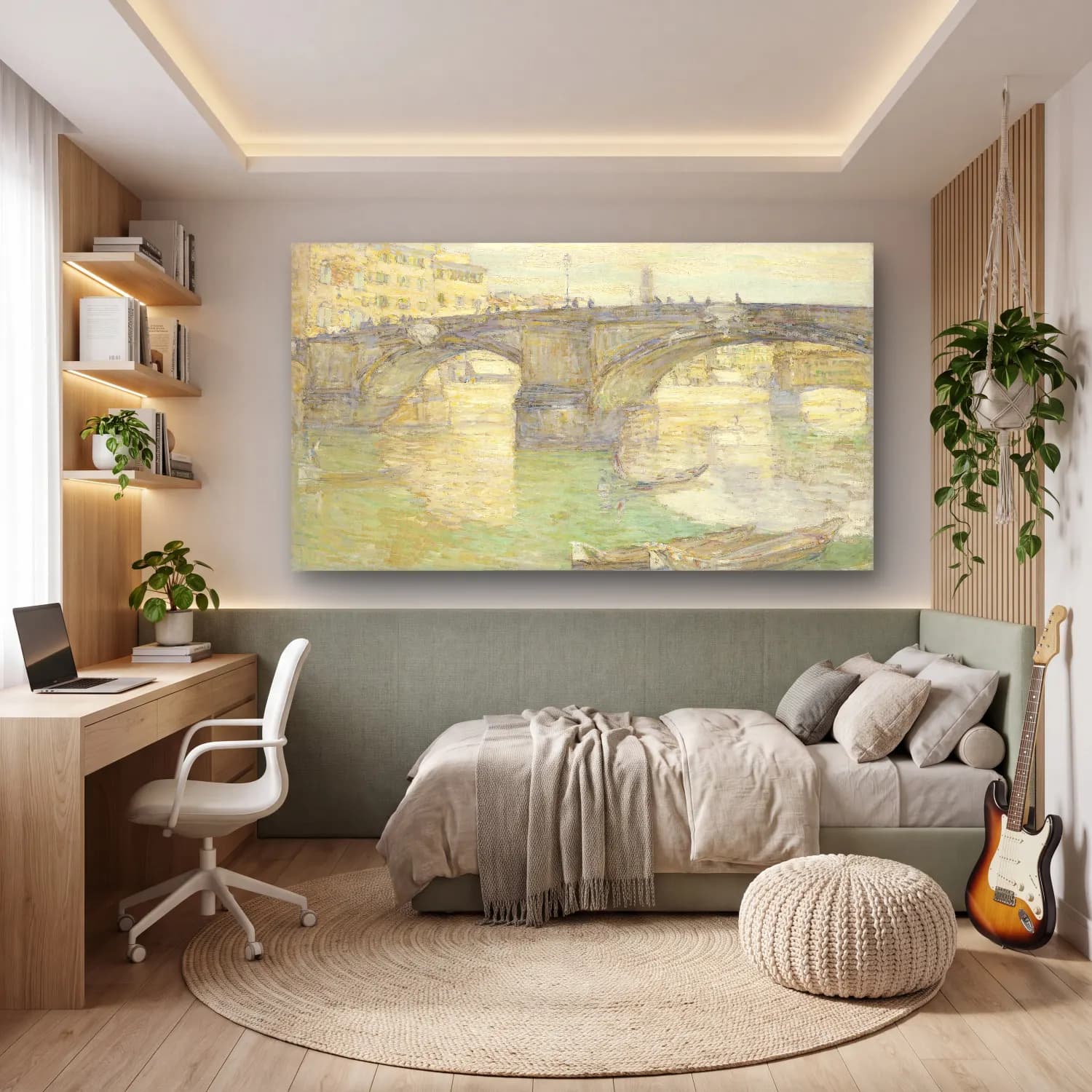 Frederick Childe Hassam – Ponte Santa Trinità cam tablo — genç odasında