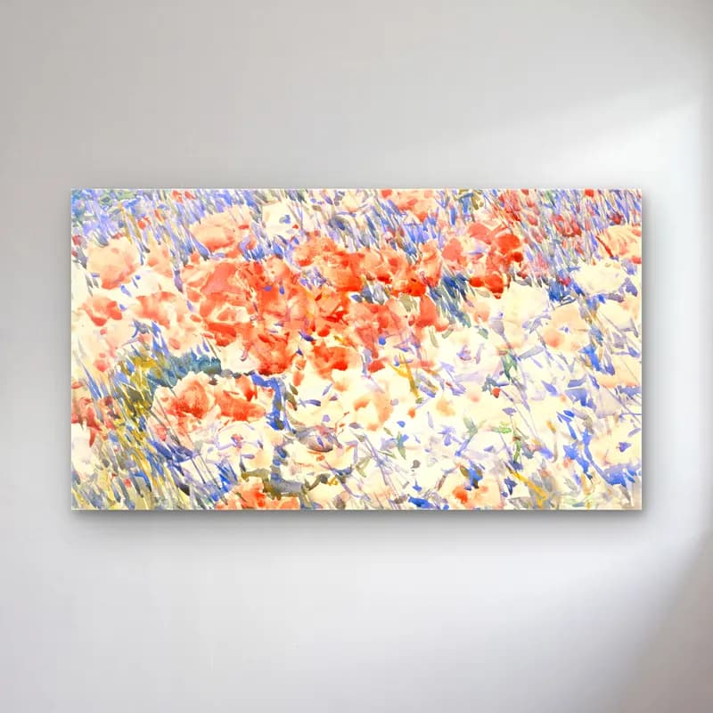 Frederick Childe Hassam – The Island Garden cam tablo — Frederick Childe Hassam – The Island Garden — suluboya gelincik tarlası