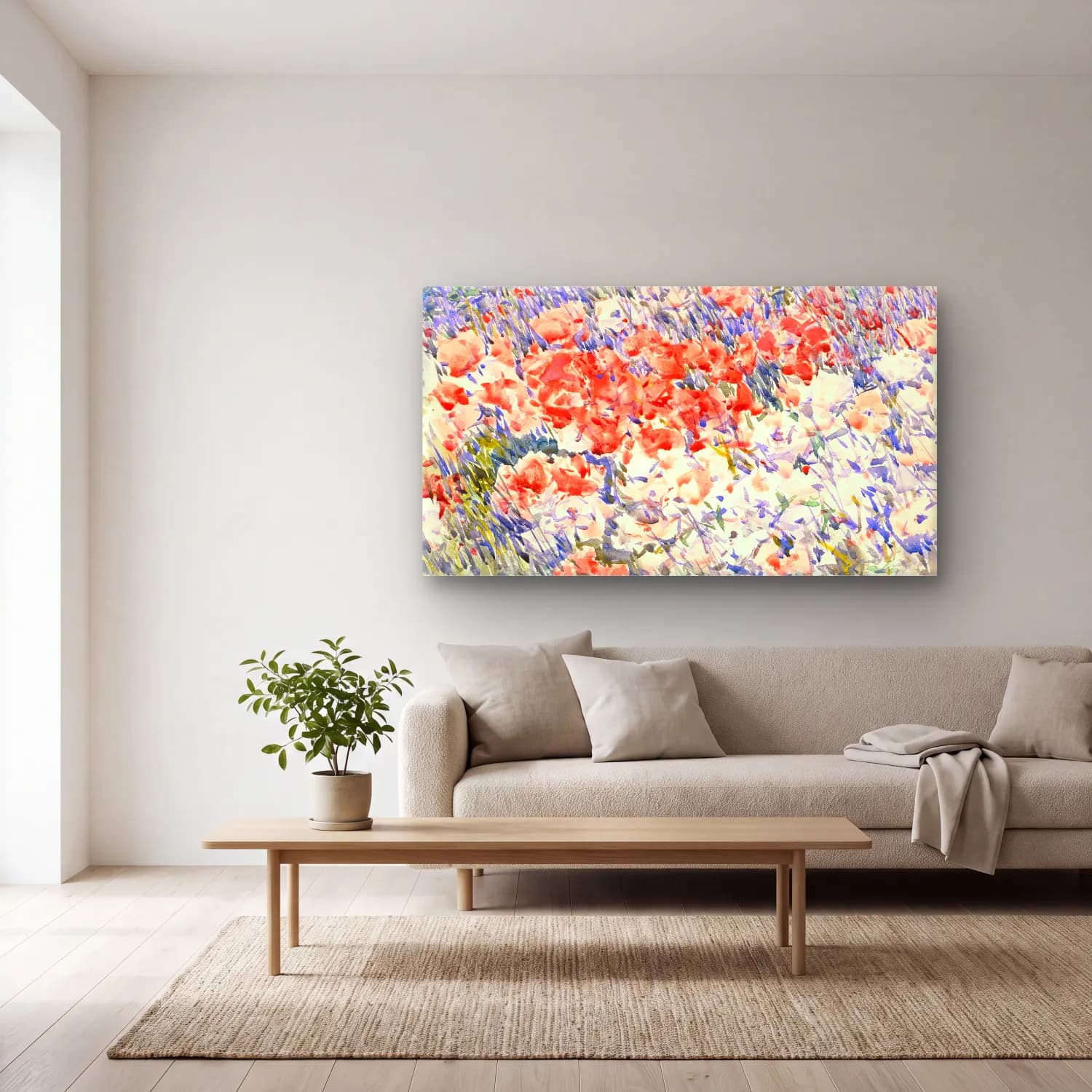 Frederick Childe Hassam – The Island Garden cam tablo — açık renk salonda