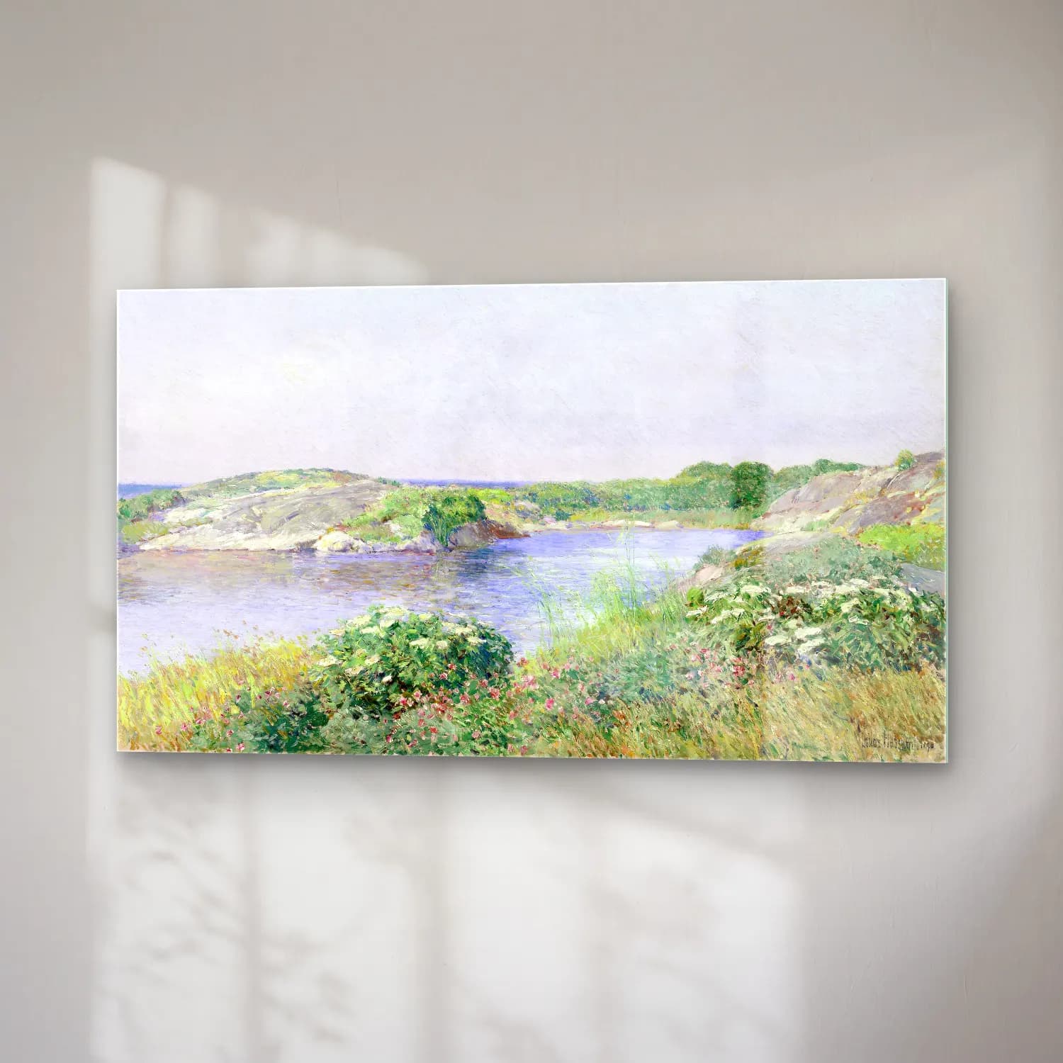 Frederick Childe Hassam – The Little Pond, Appledore cam tablo — sağ açıdan görünüm