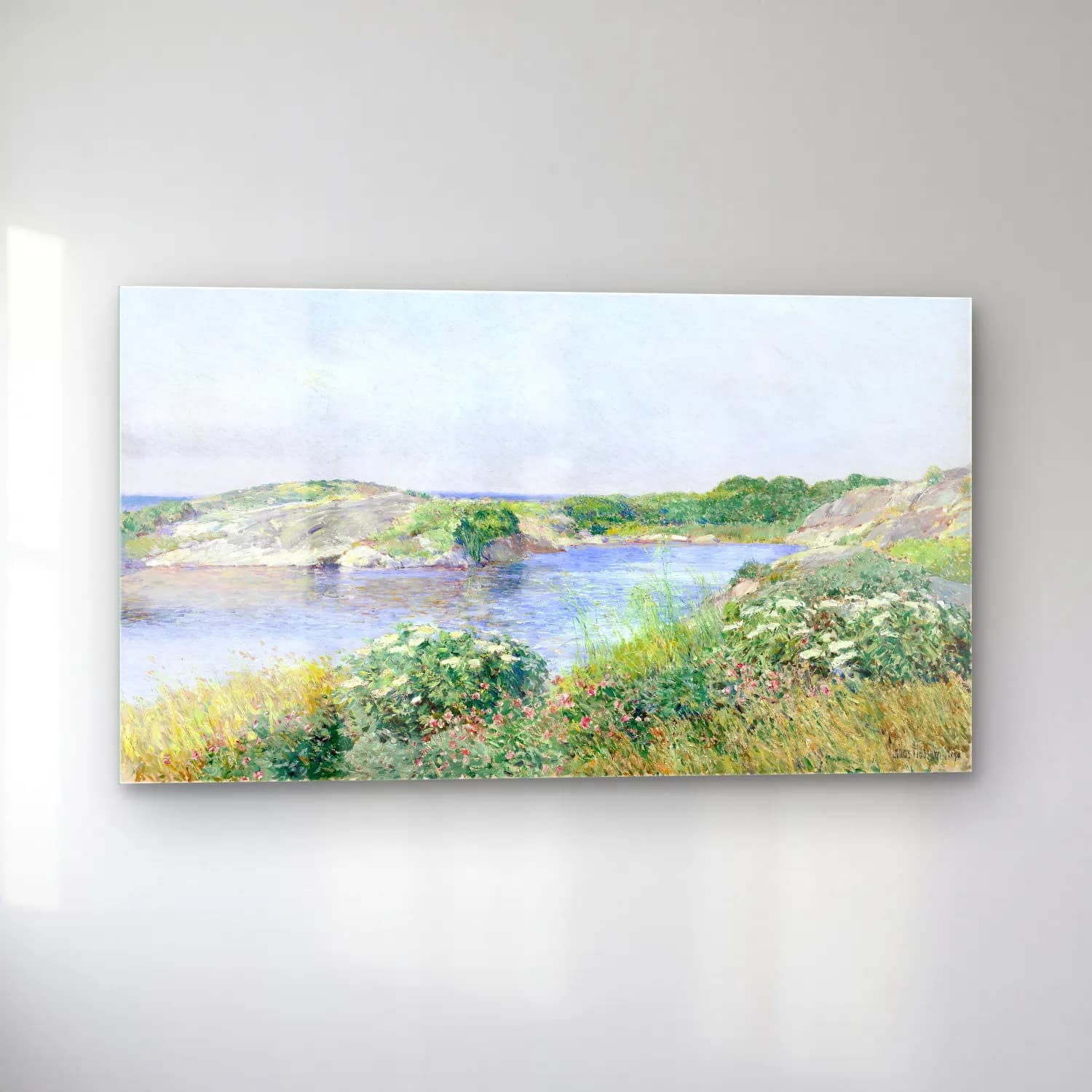 Frederick Childe Hassam – The Little Pond, Appledore cam tablo — sol açıdan görünüm