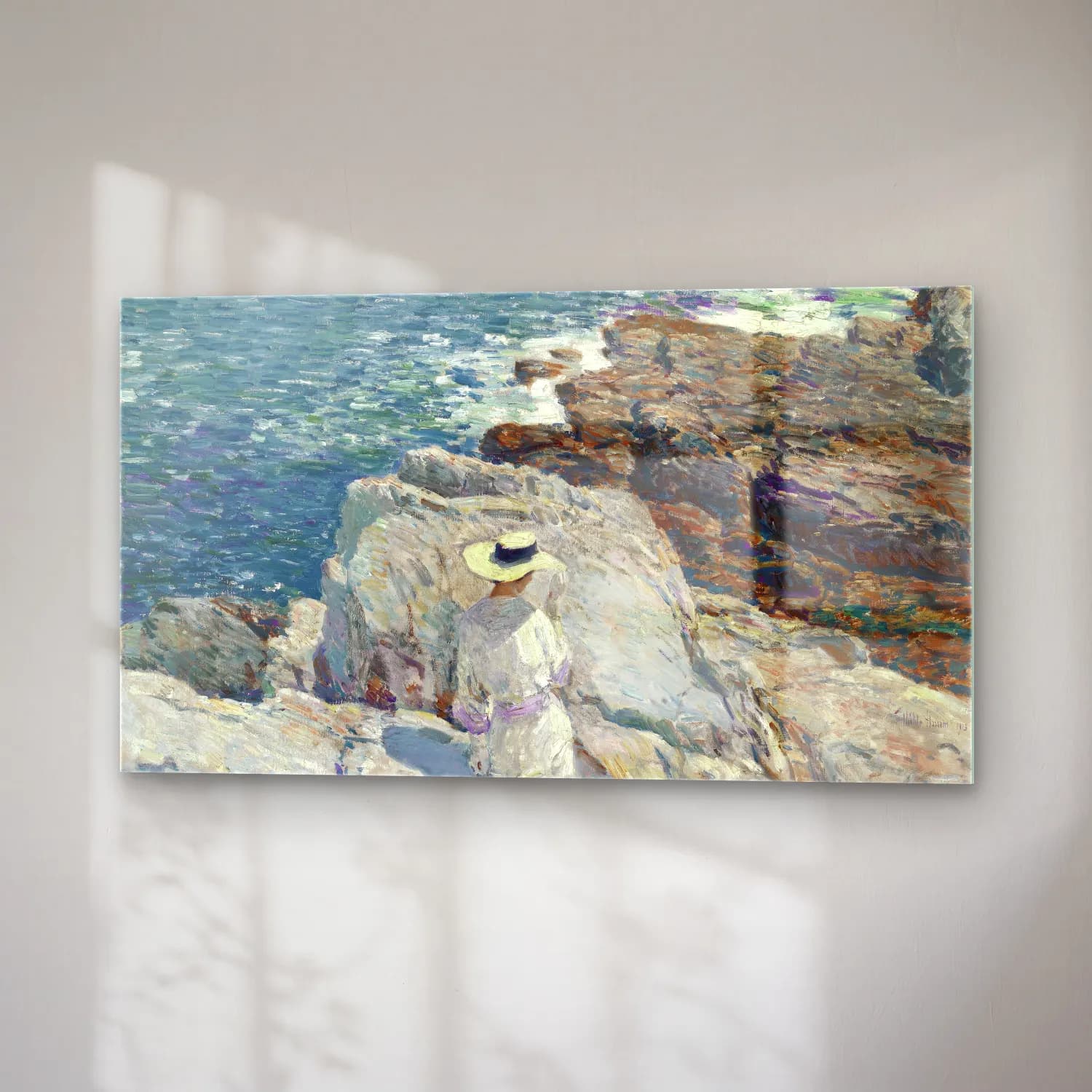 Frederick Childe Hassam – The South Ledges, Appledore cam tablo — sağ açıdan görünüm