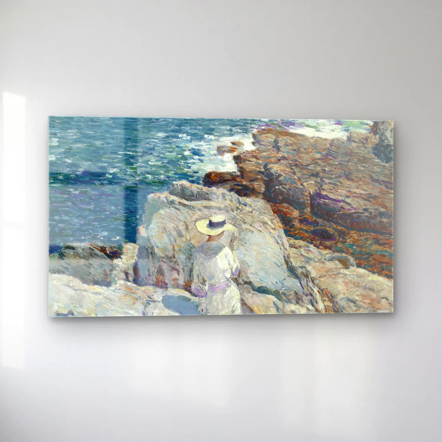 Frederick Childe Hassam – The South Ledges, Appledore cam tablo — sol açıdan görünüm