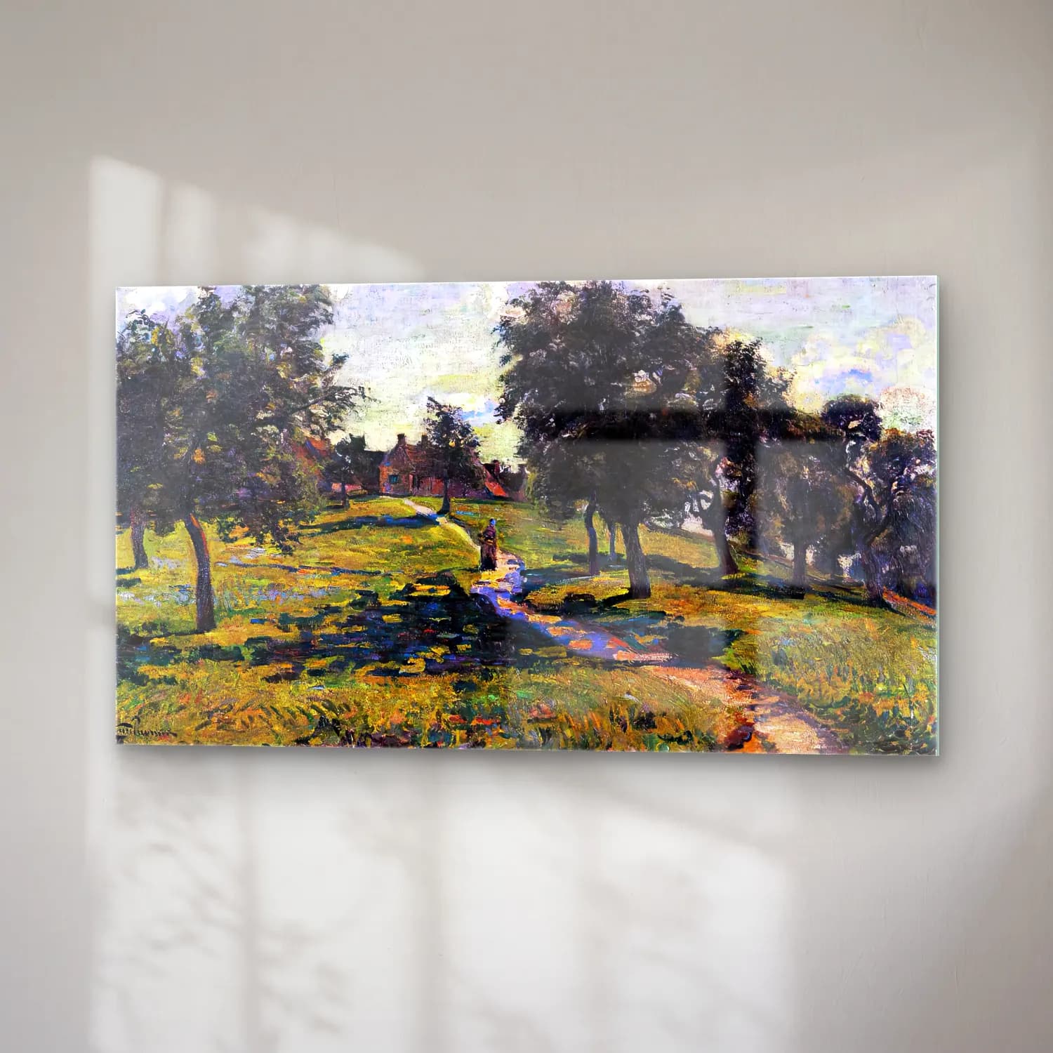 Armand Guillaumin – Landscape in Normandy Apple Trees cam tablo — sağ açıdan görünüm