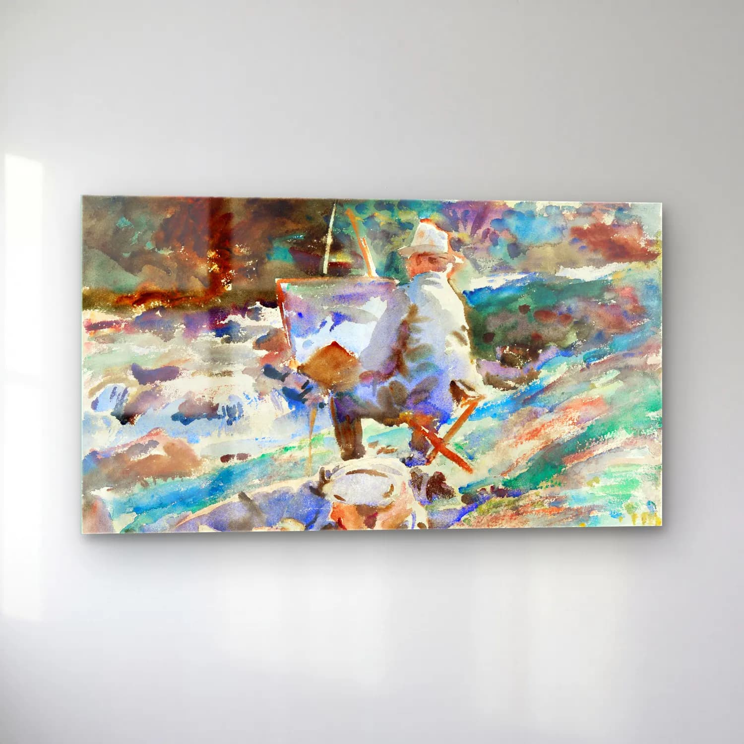 John Singer Sargent – An Artist at His Easel cam tablo — sol açıdan görünüm