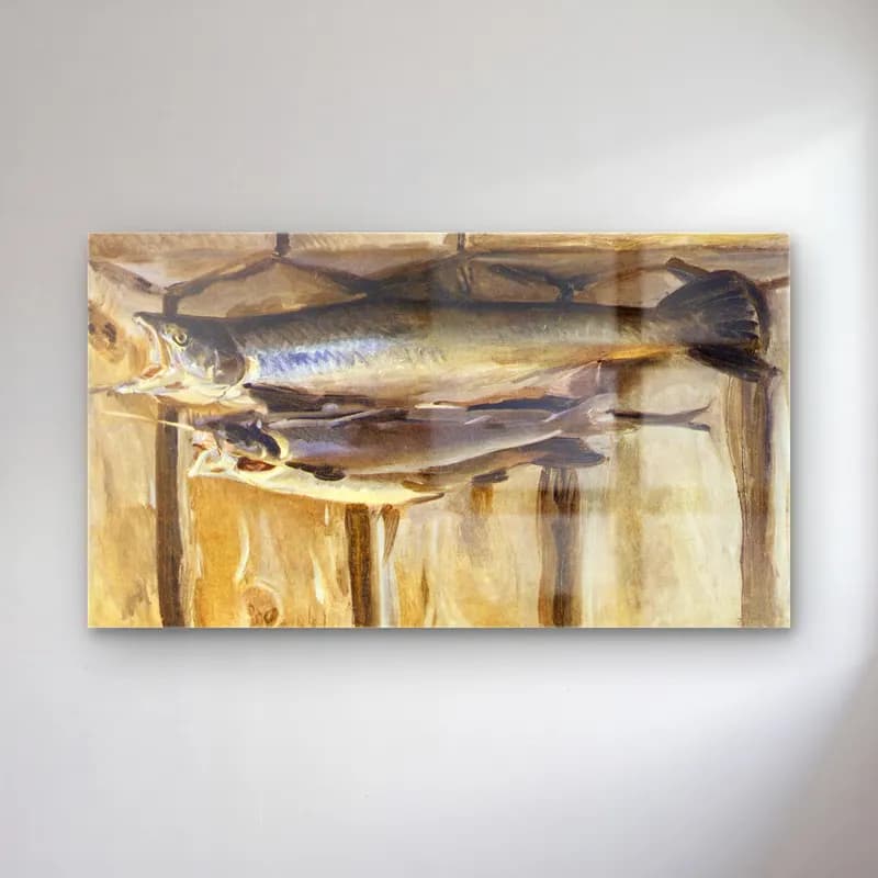 John Singer Sargent – Angling in British Art Through Five Centuries cam tablo — John Singer Sargent – Angling in British Art Through Five Centuries — yağlı boya balık