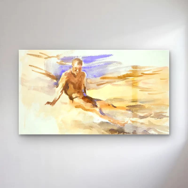 John Singer Sargent – Bather, Florida cam tablo — John Singer Sargent – Bather, Florida — suluboya figür çalışması