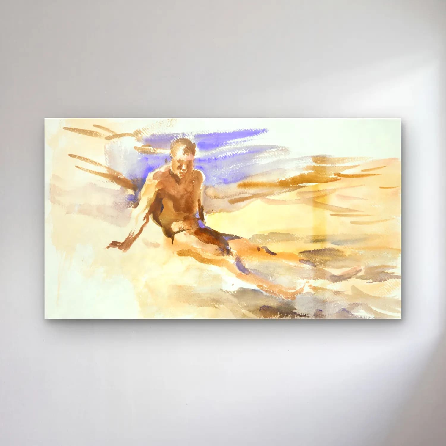 John Singer Sargent – Bather, Florida cam tablo — John Singer Sargent – Bather, Florida — suluboya figür çalışması