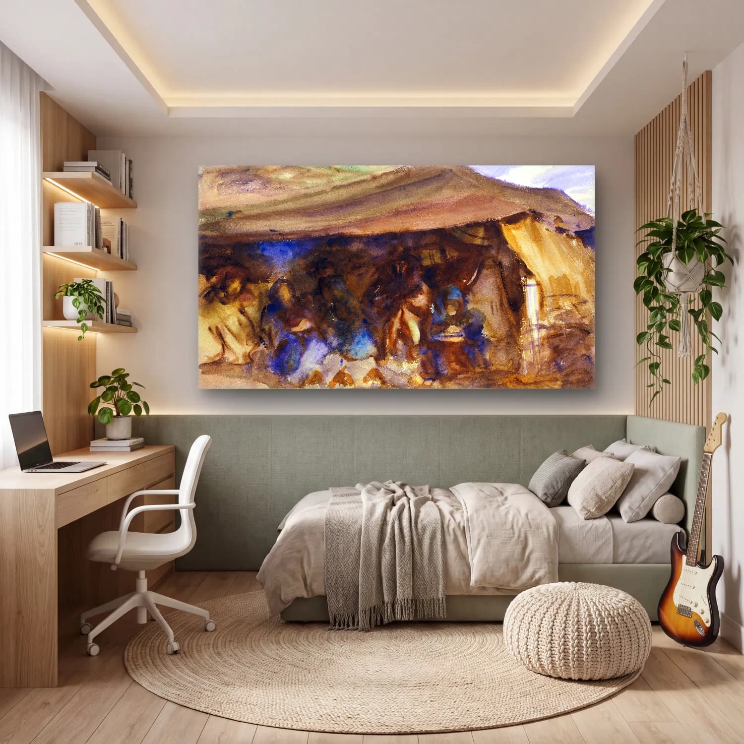 John Singer Sargent – Bedouin Tent cam tablo — genç odasında