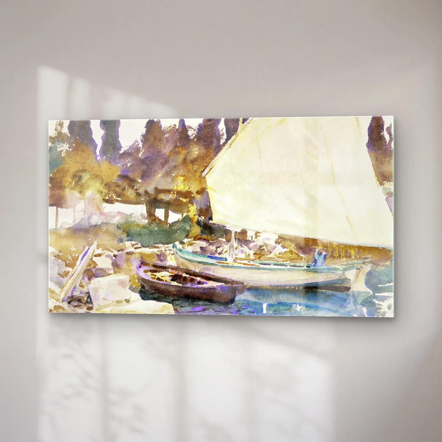 John Singer Sargent – Boats cam tablo — sağ açıdan görünüm