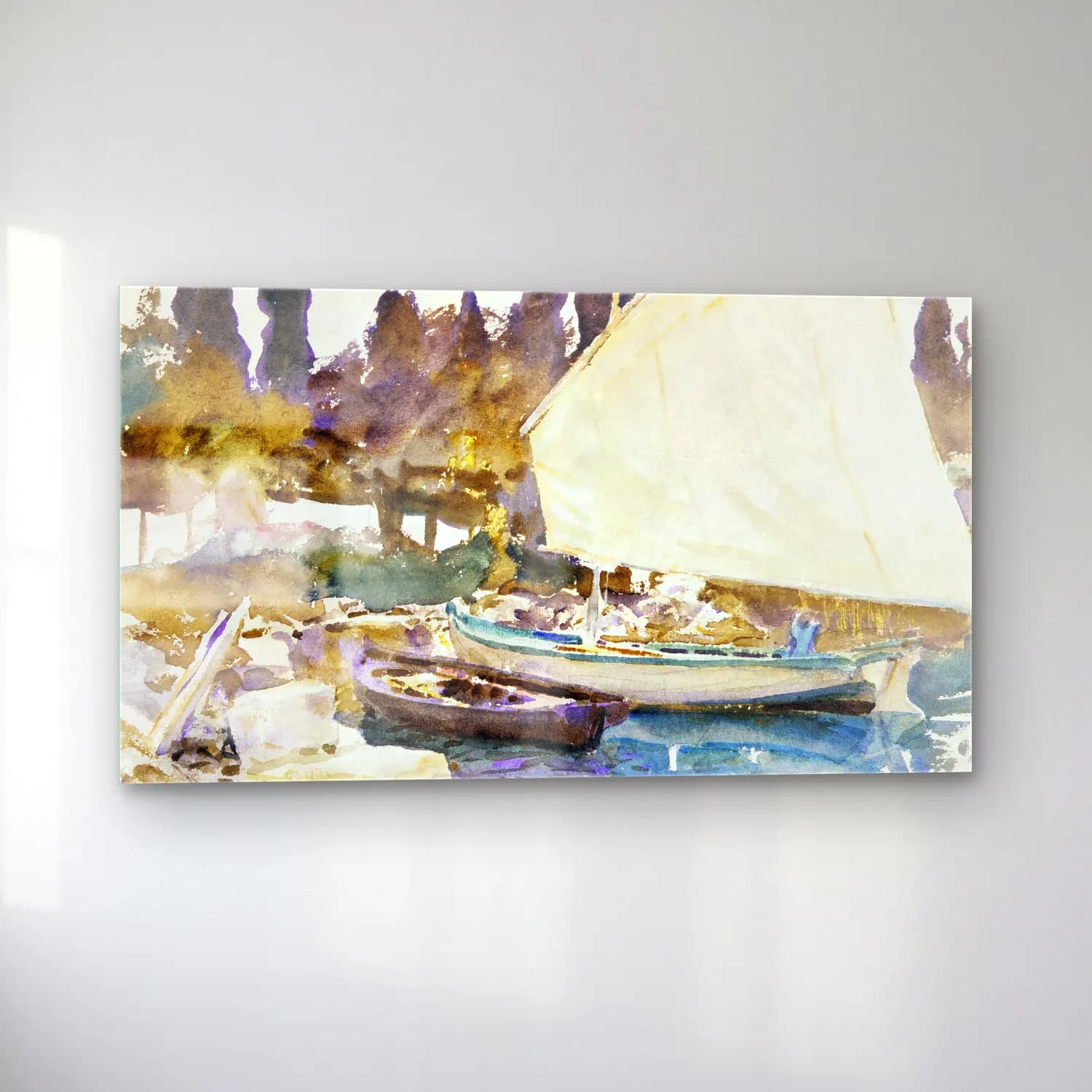 John Singer Sargent – Boats cam tablo — sol açıdan görünüm