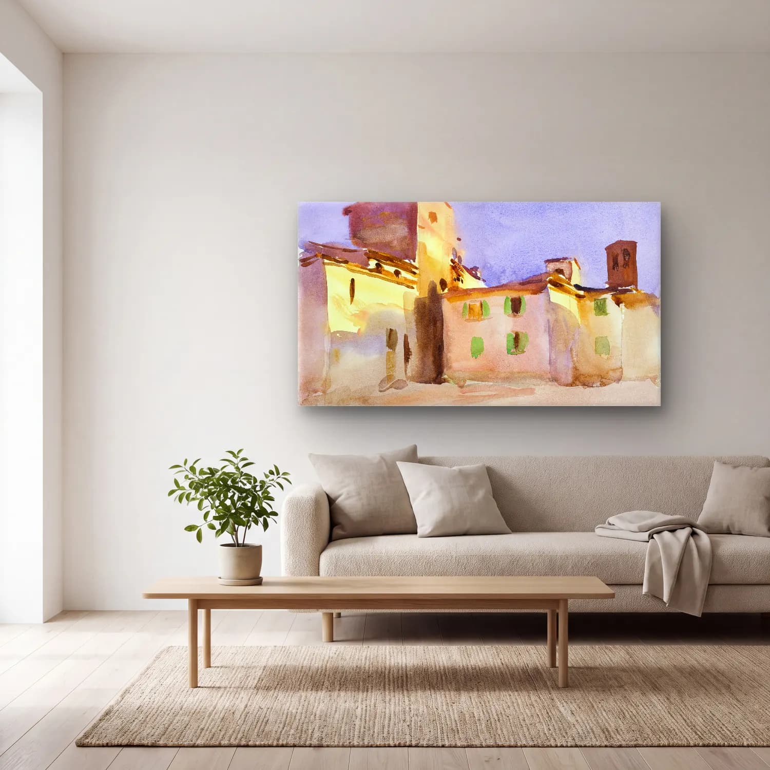 John Singer Sargent – Borgo San Lorenzo cam tablo — açık renk salonda