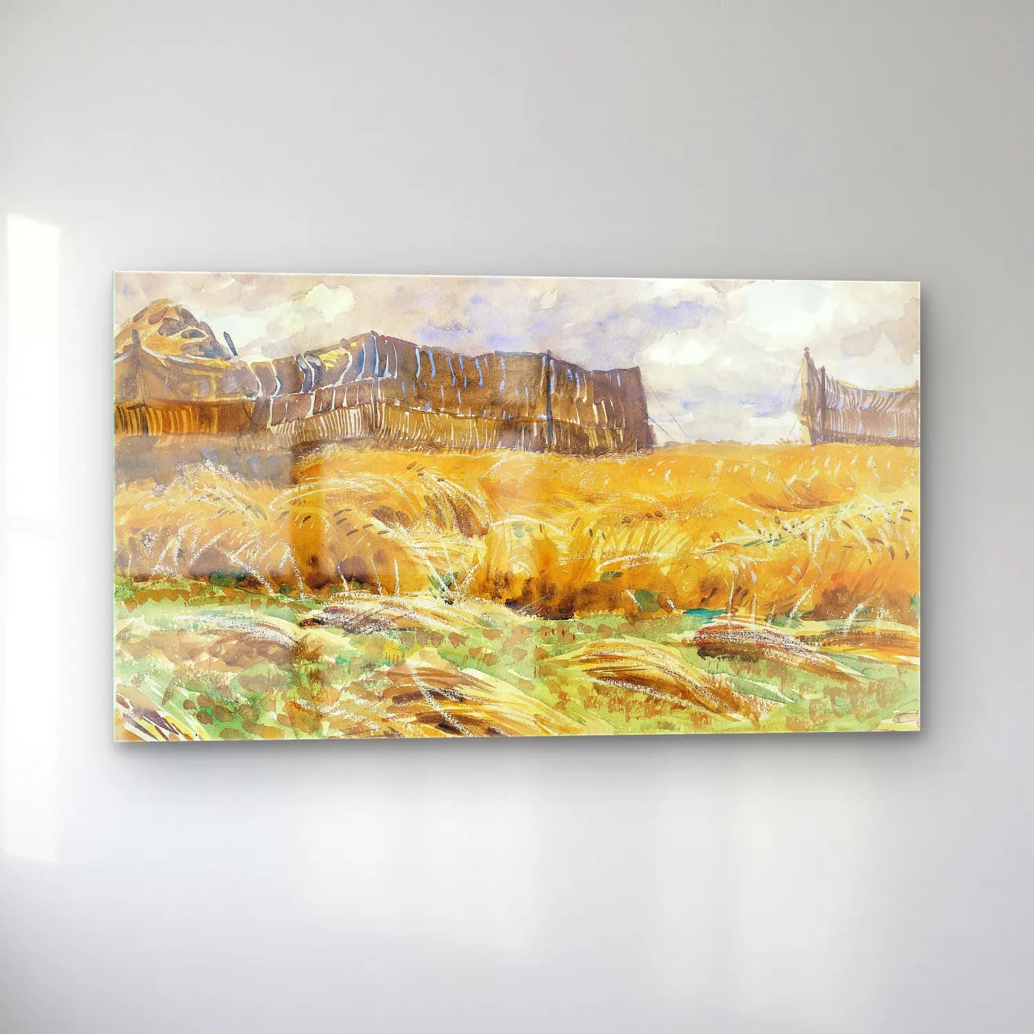 John Singer Sargent – Camouflaged Field in France cam tablo — sol açıdan görünüm