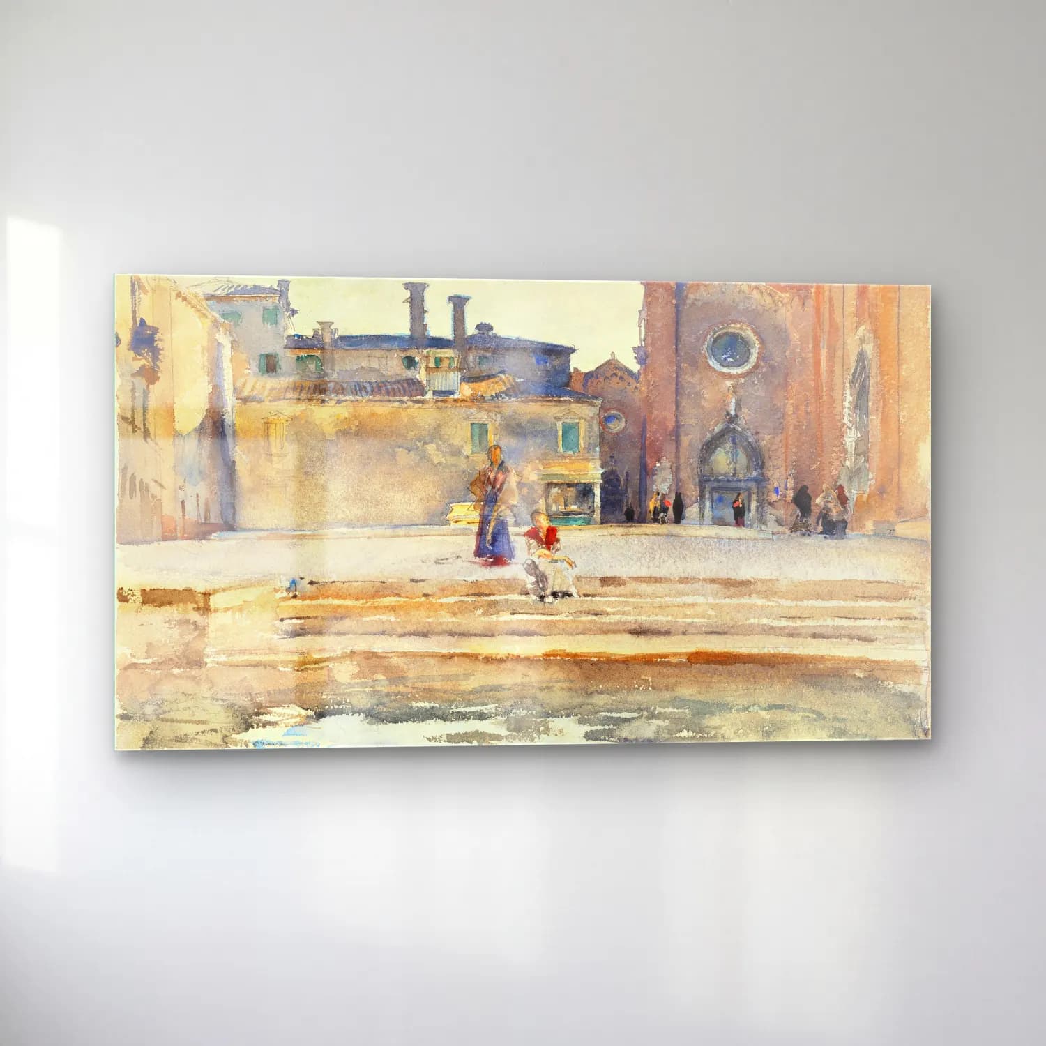 John Singer Sargent – Campo dei Frari, Venice cam tablo — sol açıdan görünüm