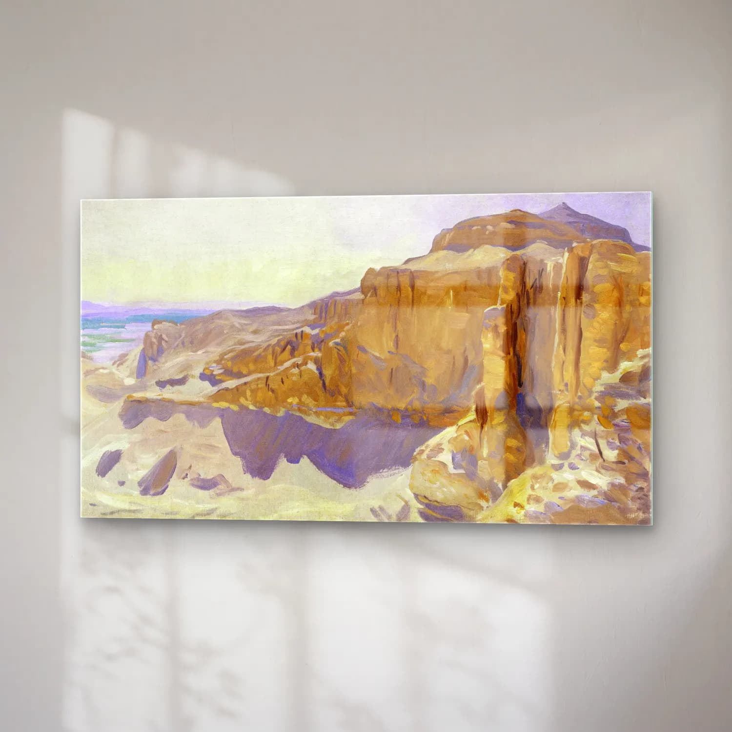 John Singer Sargent – Cliffs at Deir el Bahri, Egypt cam tablo — sağ açıdan görünüm