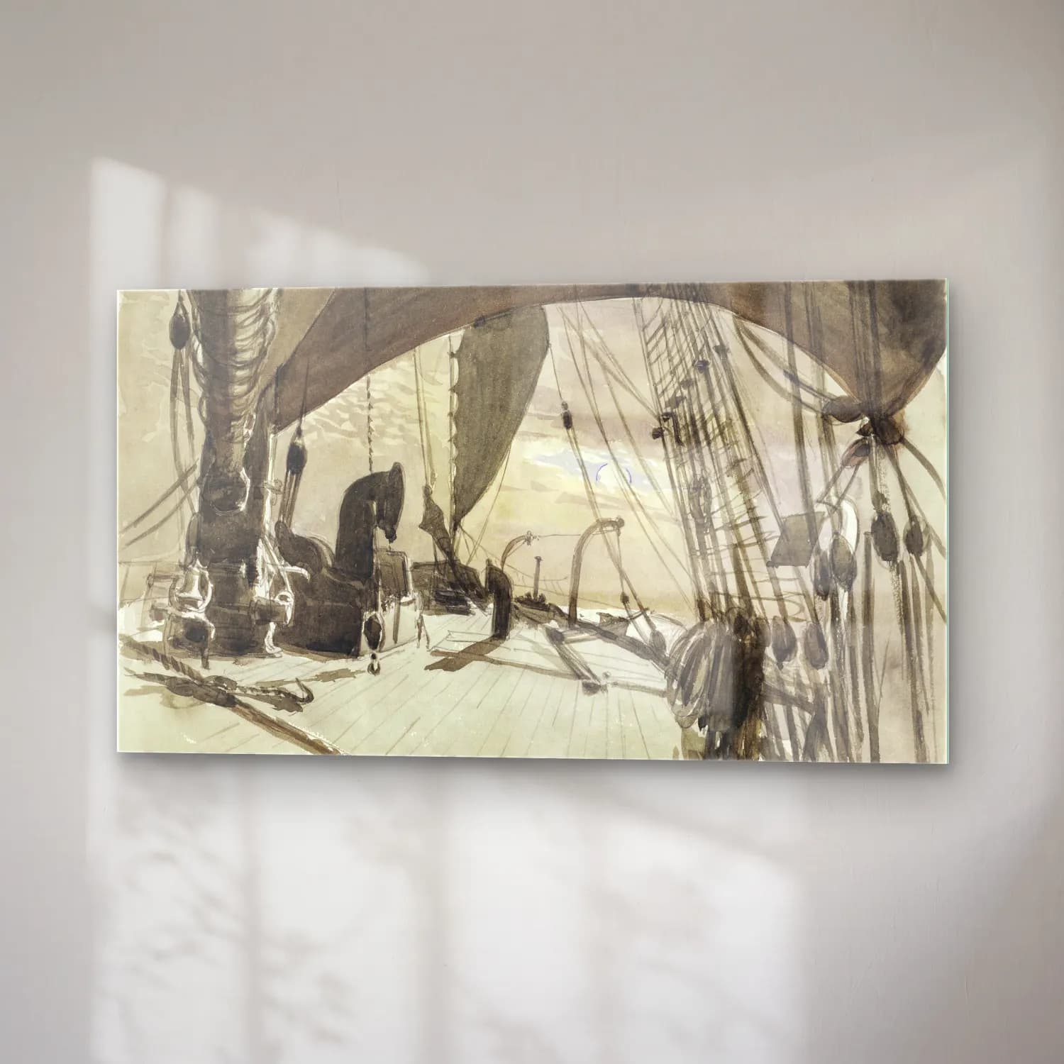 John Singer Sargent – Deck of Ship in Moonlight from scrapbook cam tablo — sağ açıdan görünüm