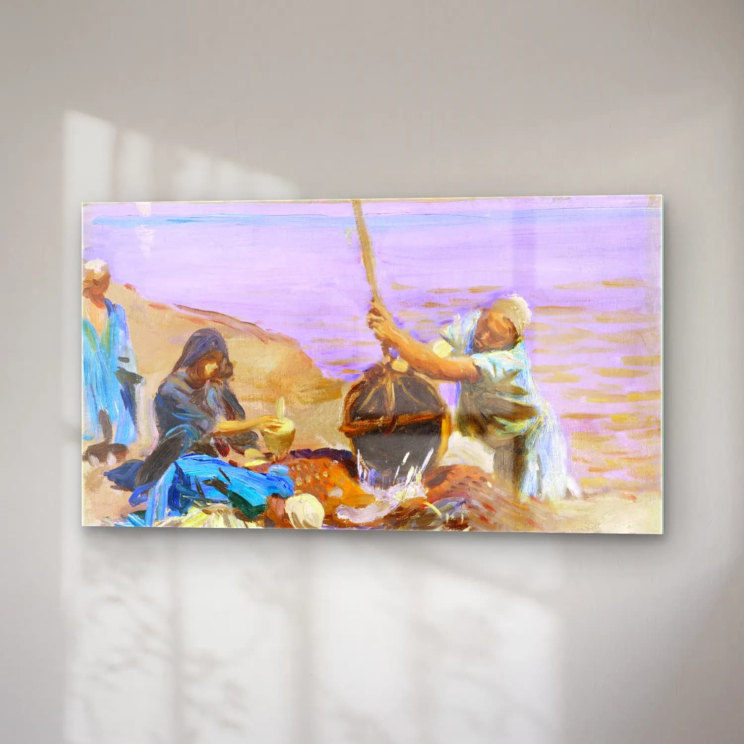 John Singer Sargent – Egyptians Raising Water from the Nile cam tablo — sağ açıdan görünüm