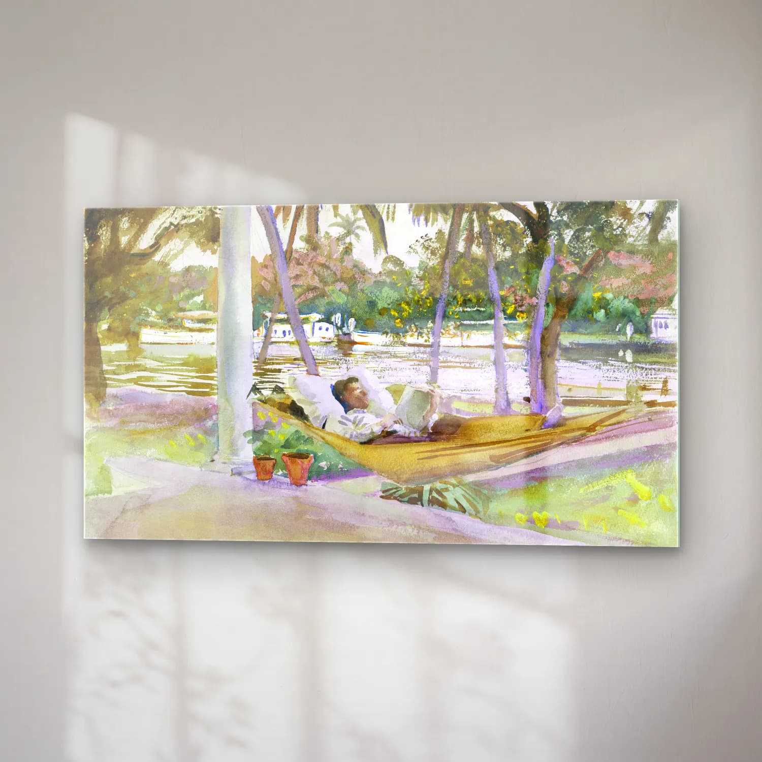 John Singer Sargent – Figure in Hammock, Florida cam tablo — sağ açıdan görünüm