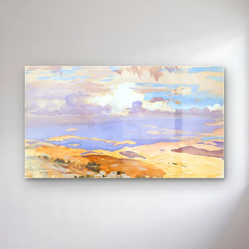 John Singer Sargent – From Jerusalem cam tablo — John Singer Sargent – From Jerusalem — suluboya bulutlu gökyüzü