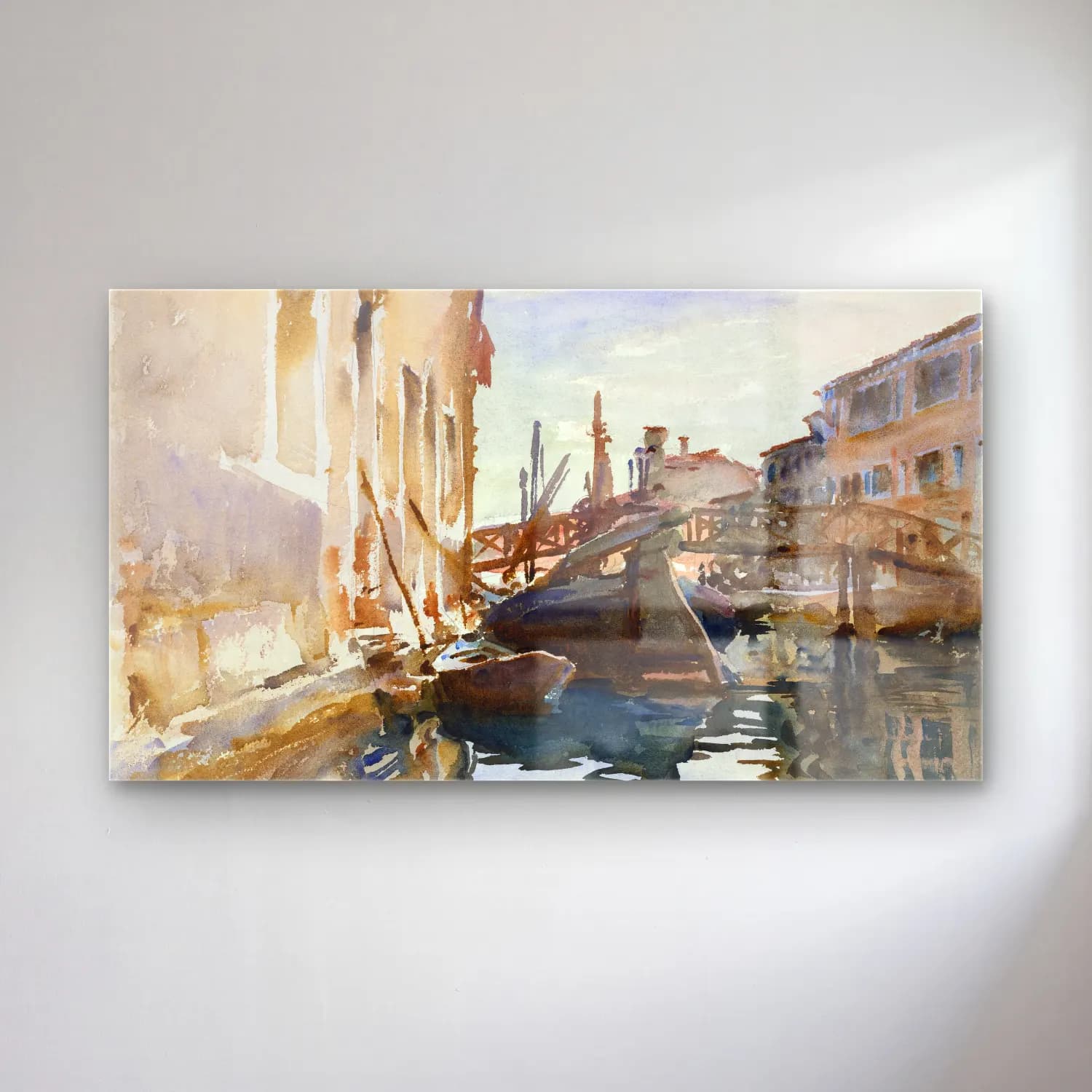 John Singer Sargent – Giudecca cam tablo — John Singer Sargent – Giudecca — suluboya venedik kanalları