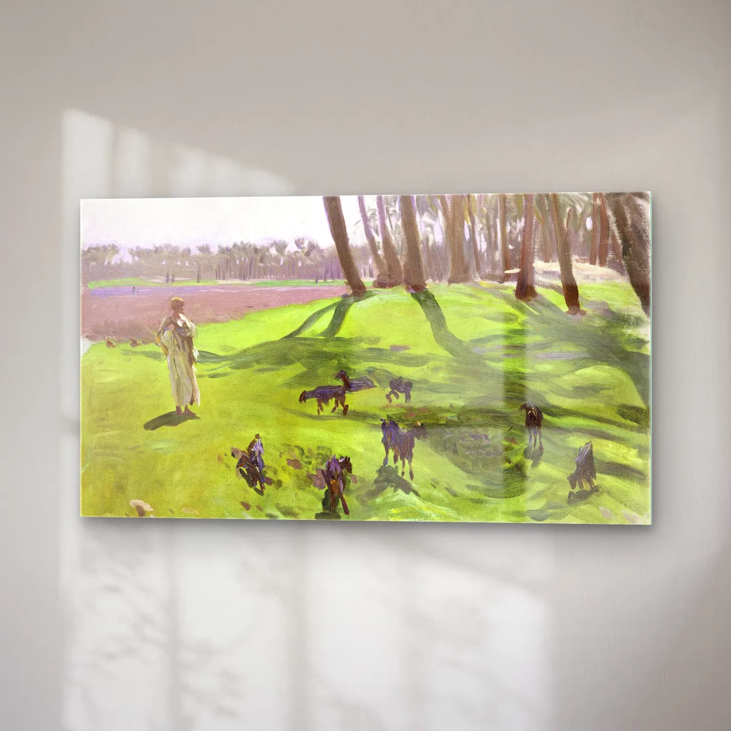John Singer Sargent – Landscape with Goatherd cam tablo — sağ açıdan görünüm