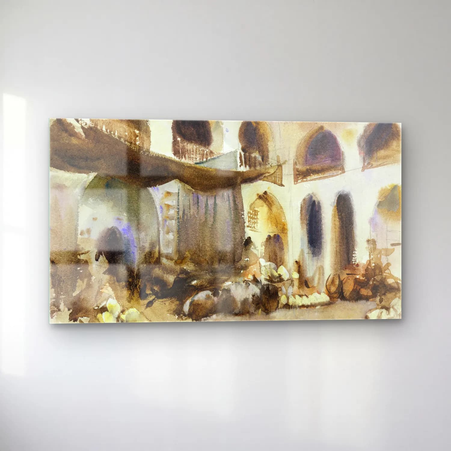 John Singer Sargent – Market Place cam tablo — sol açıdan görünüm