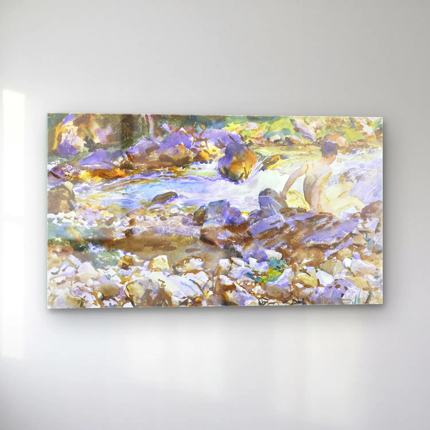 John Singer Sargent – Mountain Stream cam tablo — sol açıdan görünüm