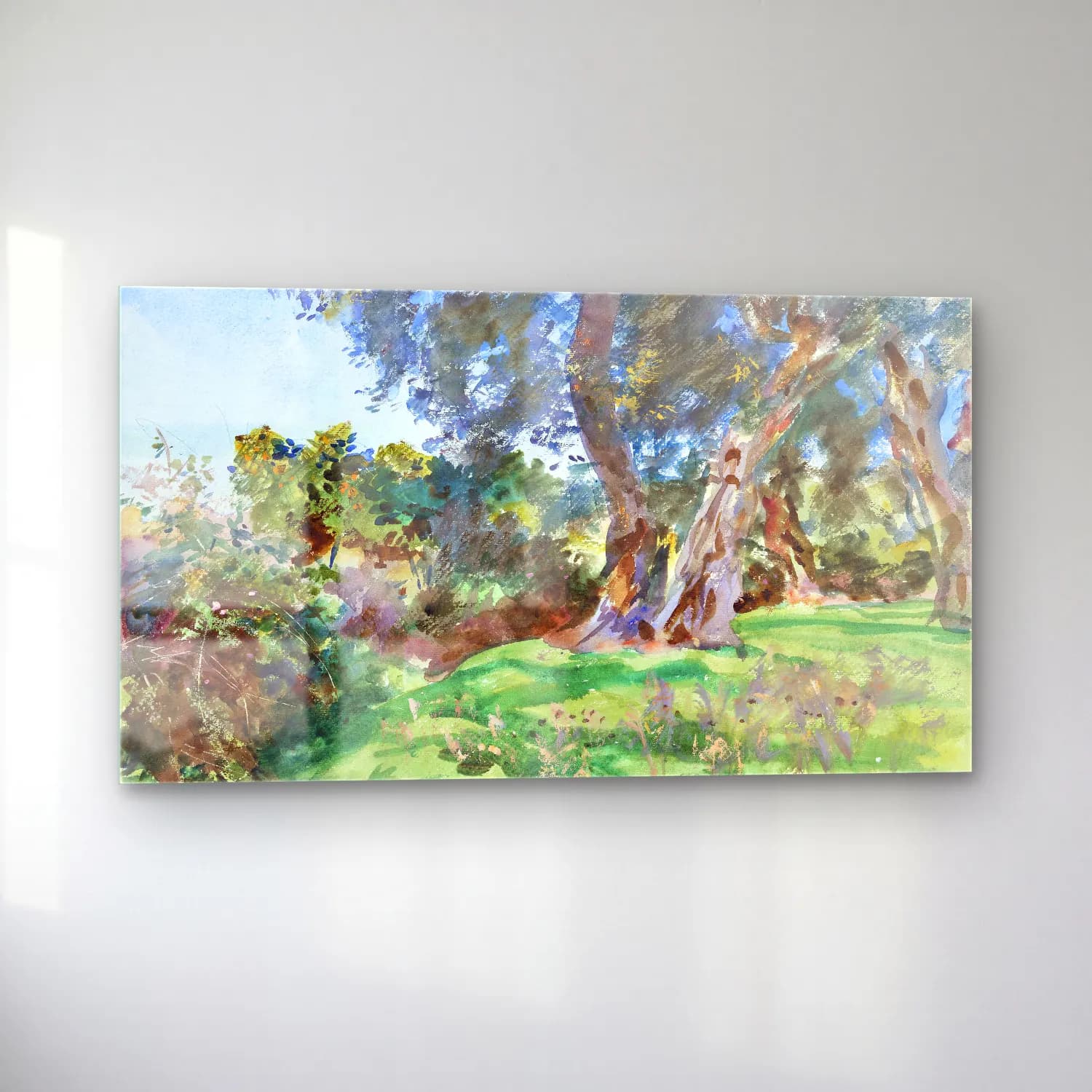 John Singer Sargent – Olive Trees, Corfu cam tablo — sol açıdan görünüm
