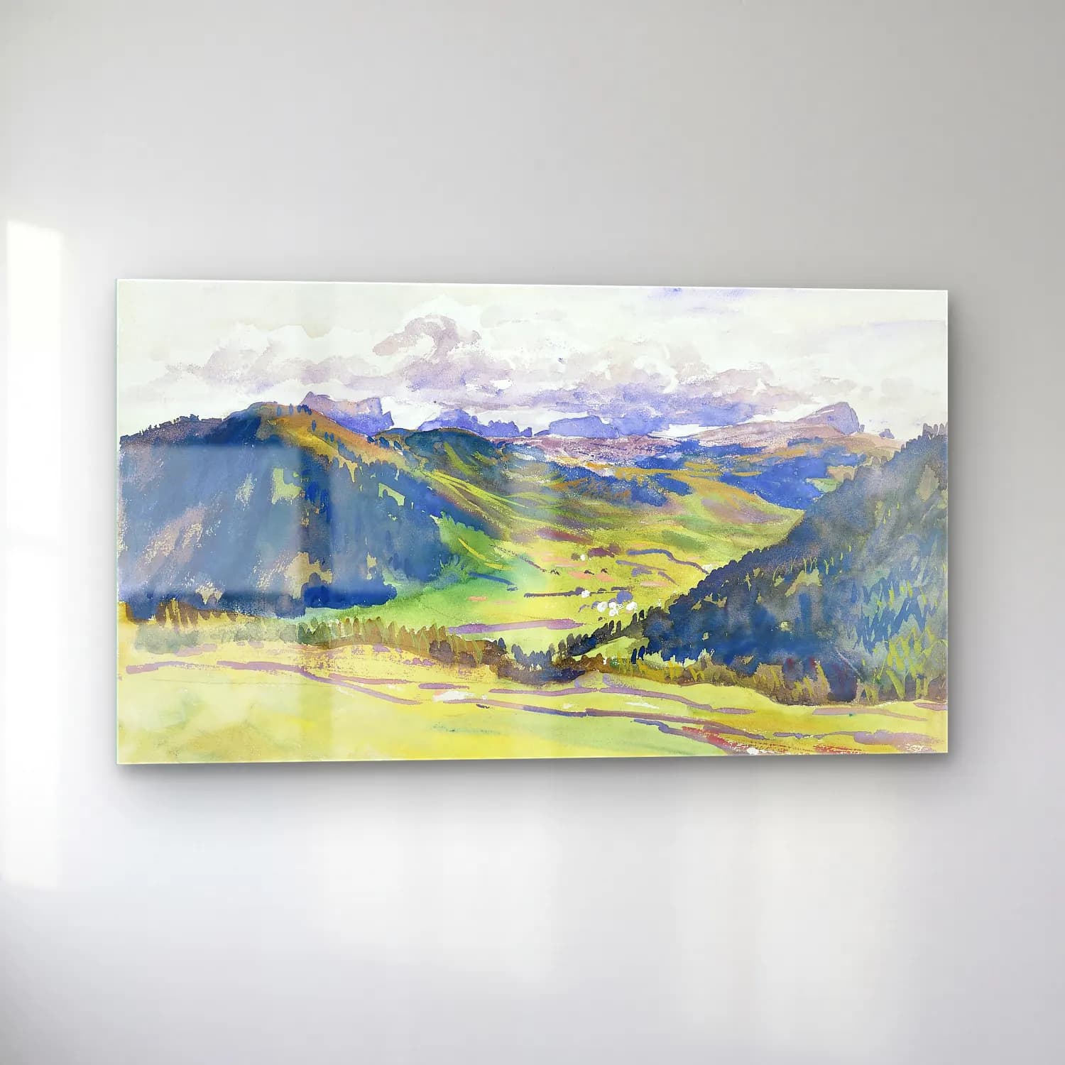 John Singer Sargent – Open Valley, Dolomites cam tablo — sol açıdan görünüm