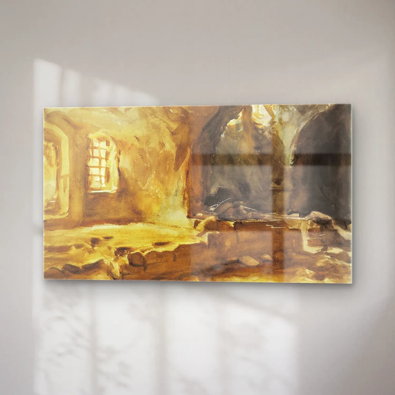 John Singer Sargent – Ruined Cellar—Arras cam tablo — sağ açıdan görünüm