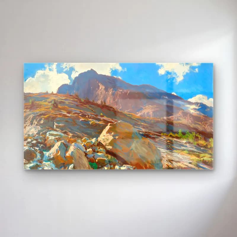 John Singer Sargent – Simplon Pass cam tablo — John Singer Sargent – Simplon Pass — empresyonist dağ manzarası