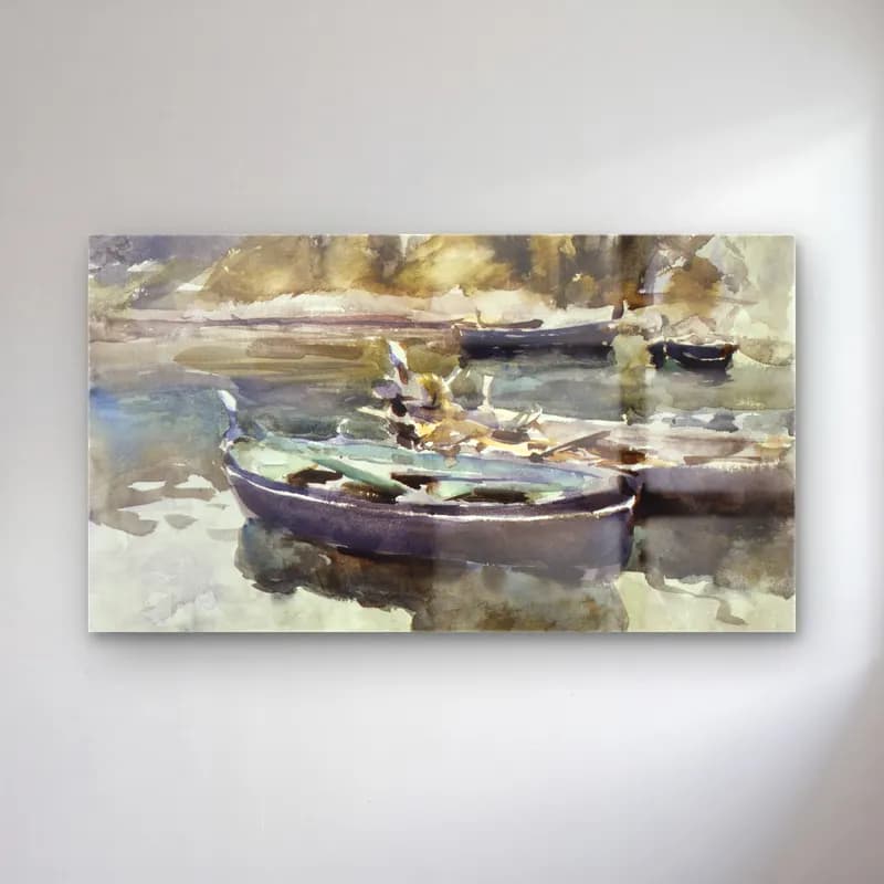 John Singer Sargent – Small Boats cam tablo — John Singer Sargent – Small Boats — suluboya liman ve tekneler