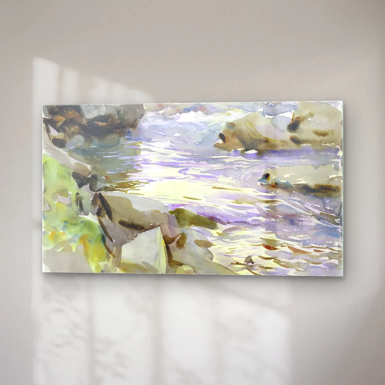 John Singer Sargent – Stream and Rocks cam tablo — sağ açıdan görünüm