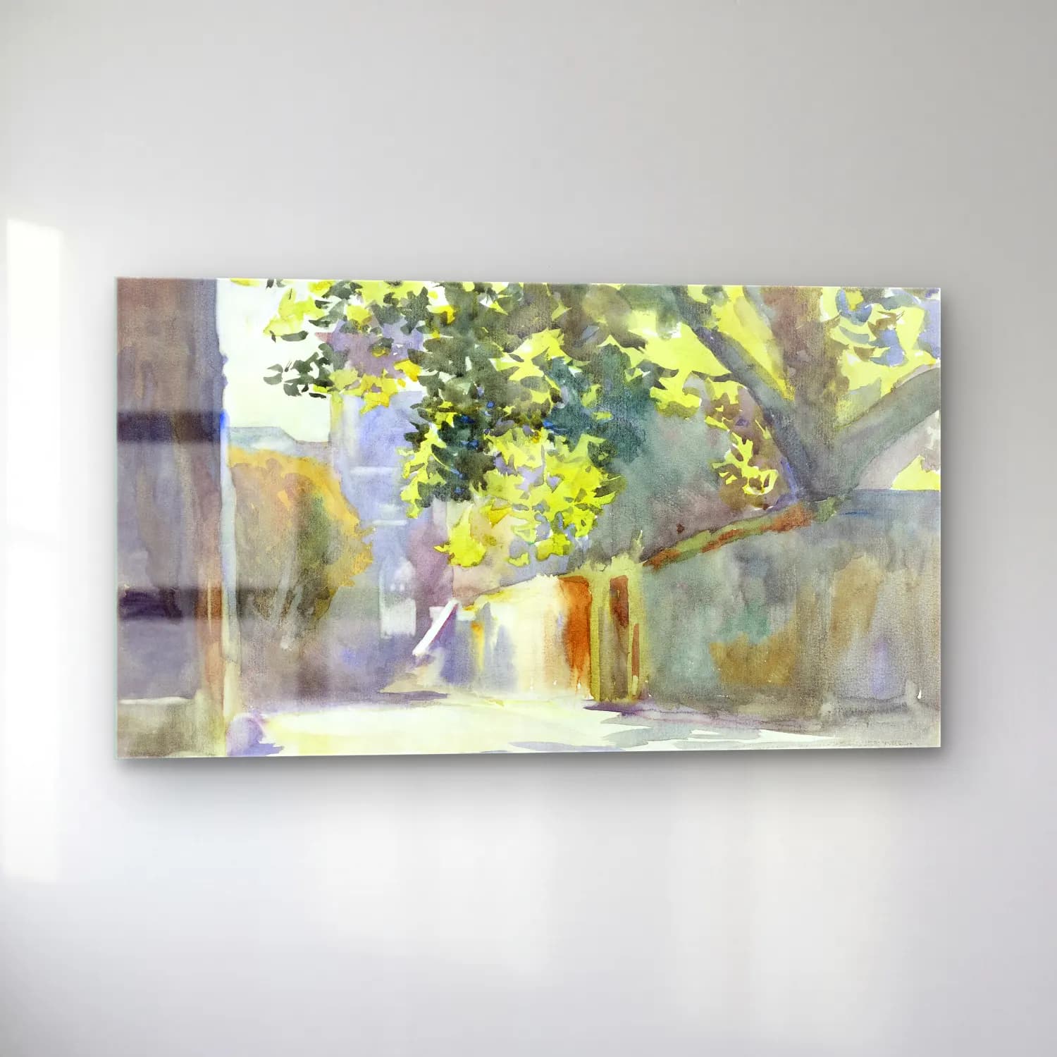 John Singer Sargent – Sunlit Wall Under a Tree cam tablo — sol açıdan görünüm