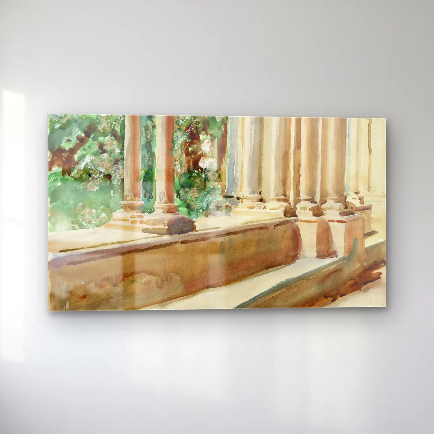 John Singer Sargent – Tarragona Terrace and Garden cam tablo — sol açıdan görünüm
