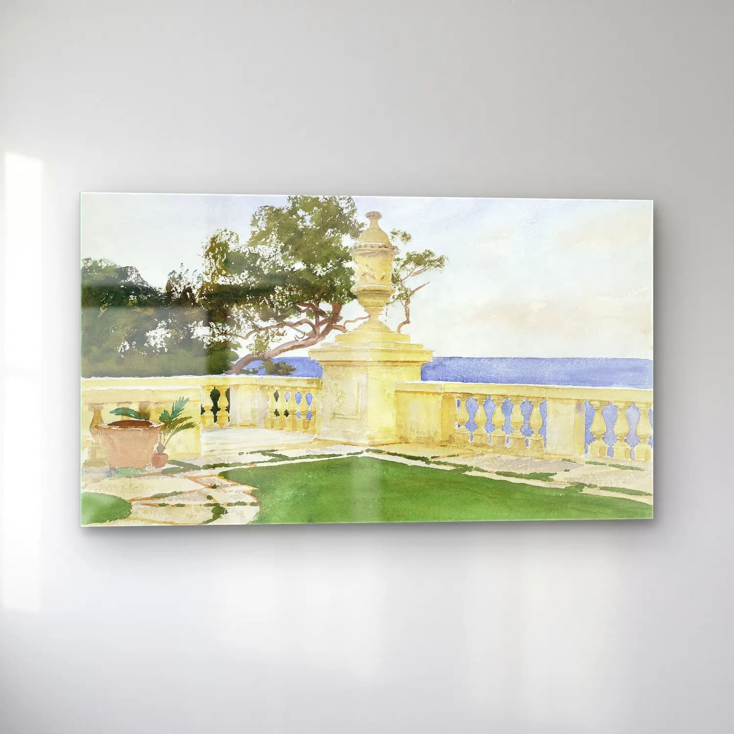 John Singer Sargent – Terrace, Vizcaya cam tablo — sol açıdan görünüm