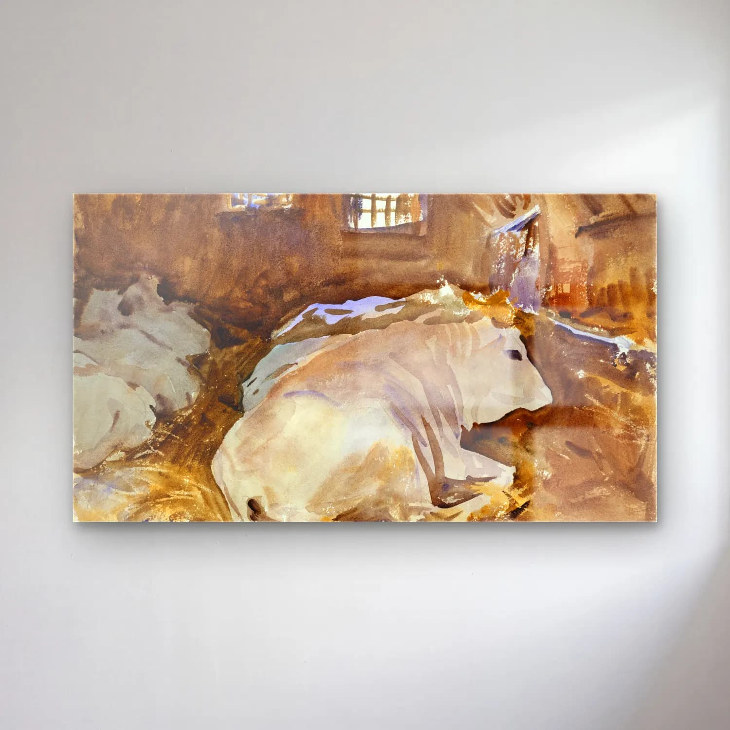 John Singer Sargent – Three Oxen cam tablo — John Singer Sargent – Three Oxen — suluboya i̇nek