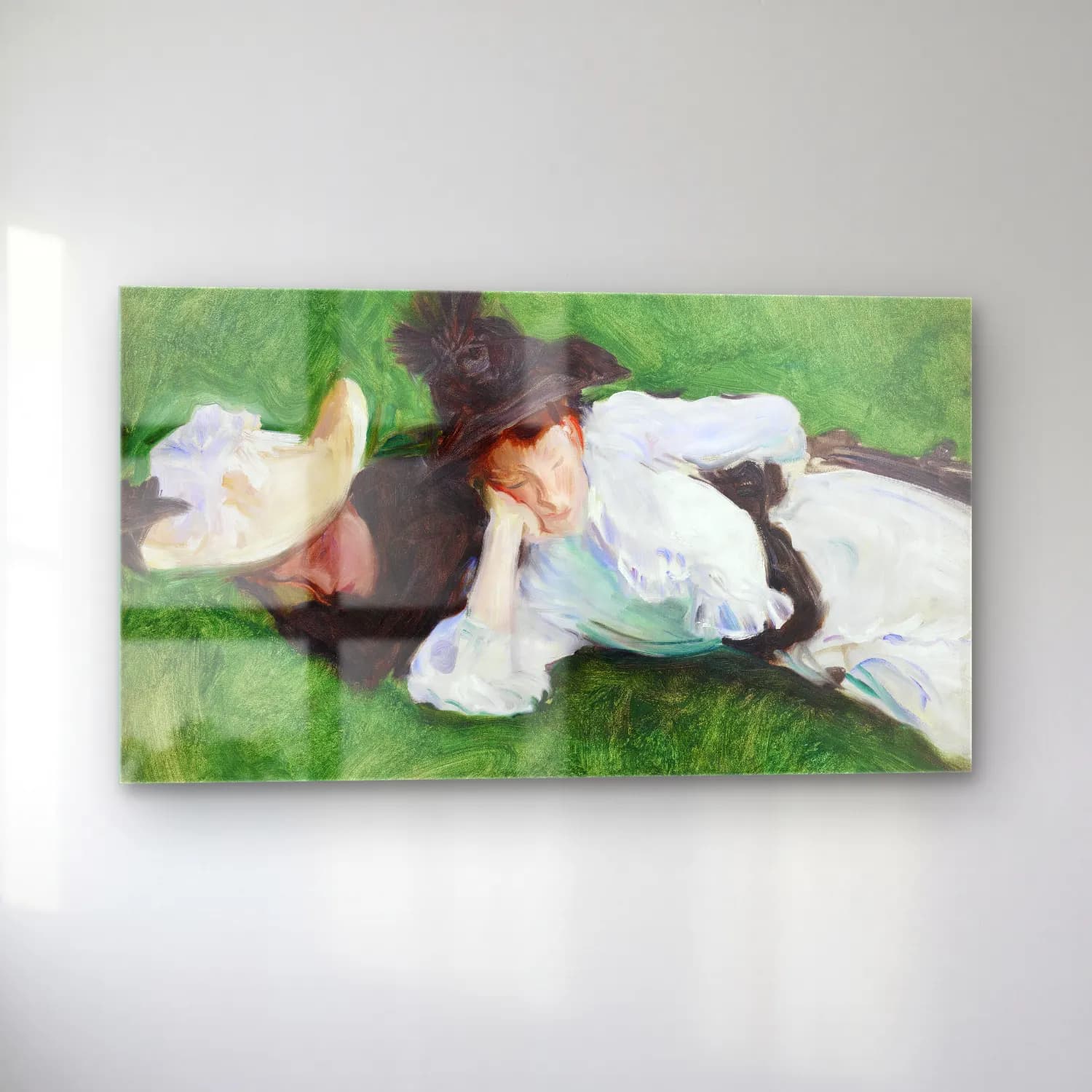 John Singer Sargent – Two Girls on a Lawn cam tablo — sol açıdan görünüm