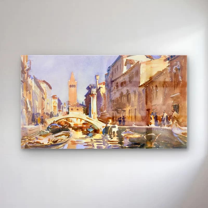John Singer Sargent – Venetian Cana cam tablo — John Singer Sargent – Venetian Cana — suluboya venedik kanalları