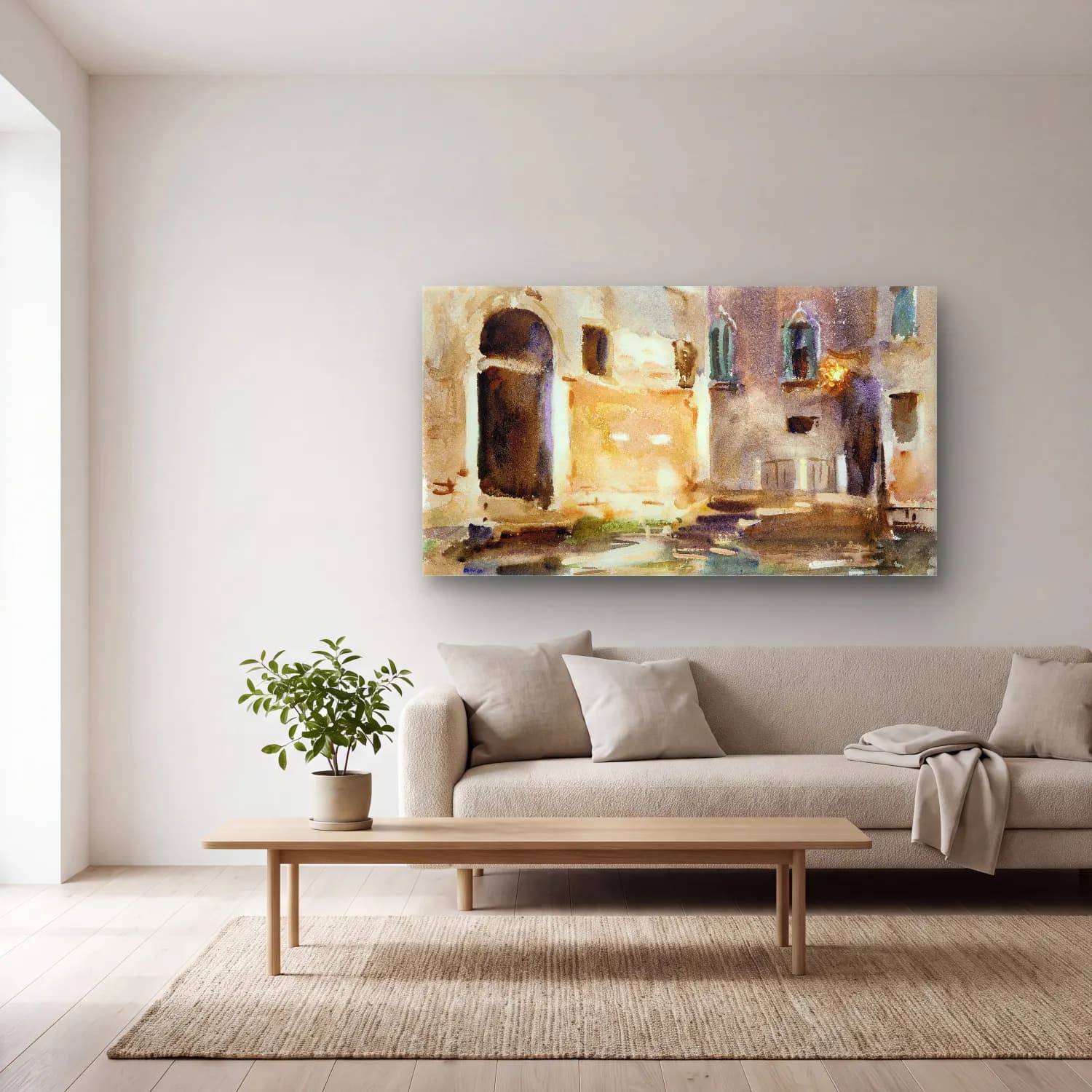 John Singer Sargent – Venice cam tablo — açık renk salonda