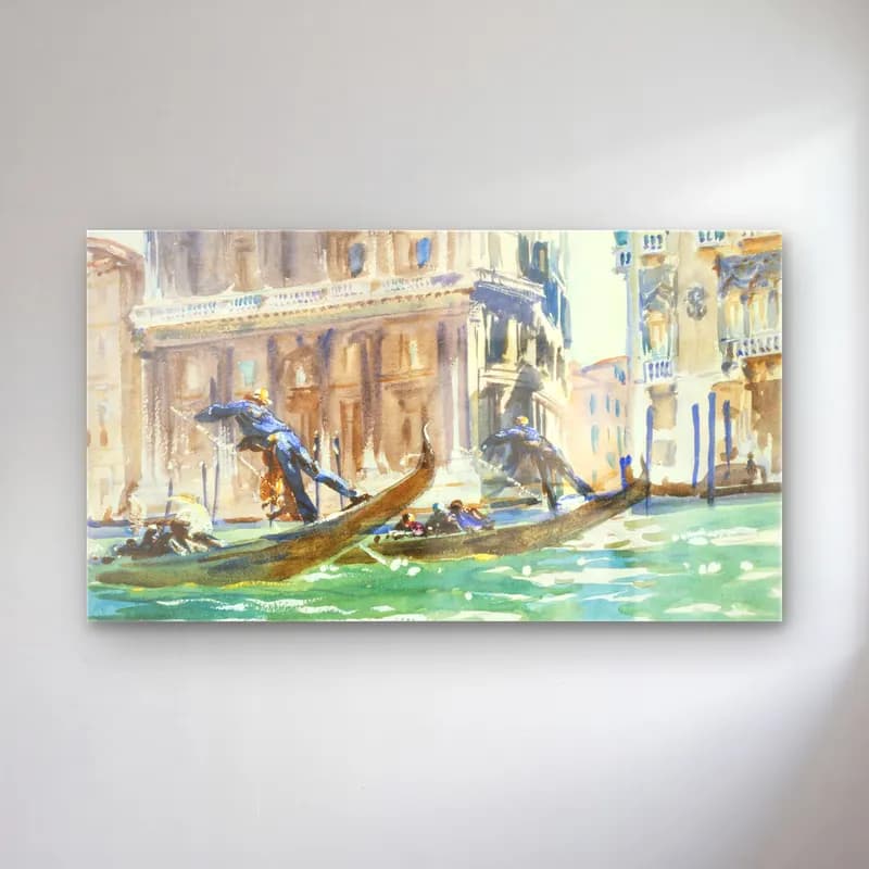John Singer Sargent – View of Venice cam tablo — John Singer Sargent – View of Venice — suluboya venedik kanalları