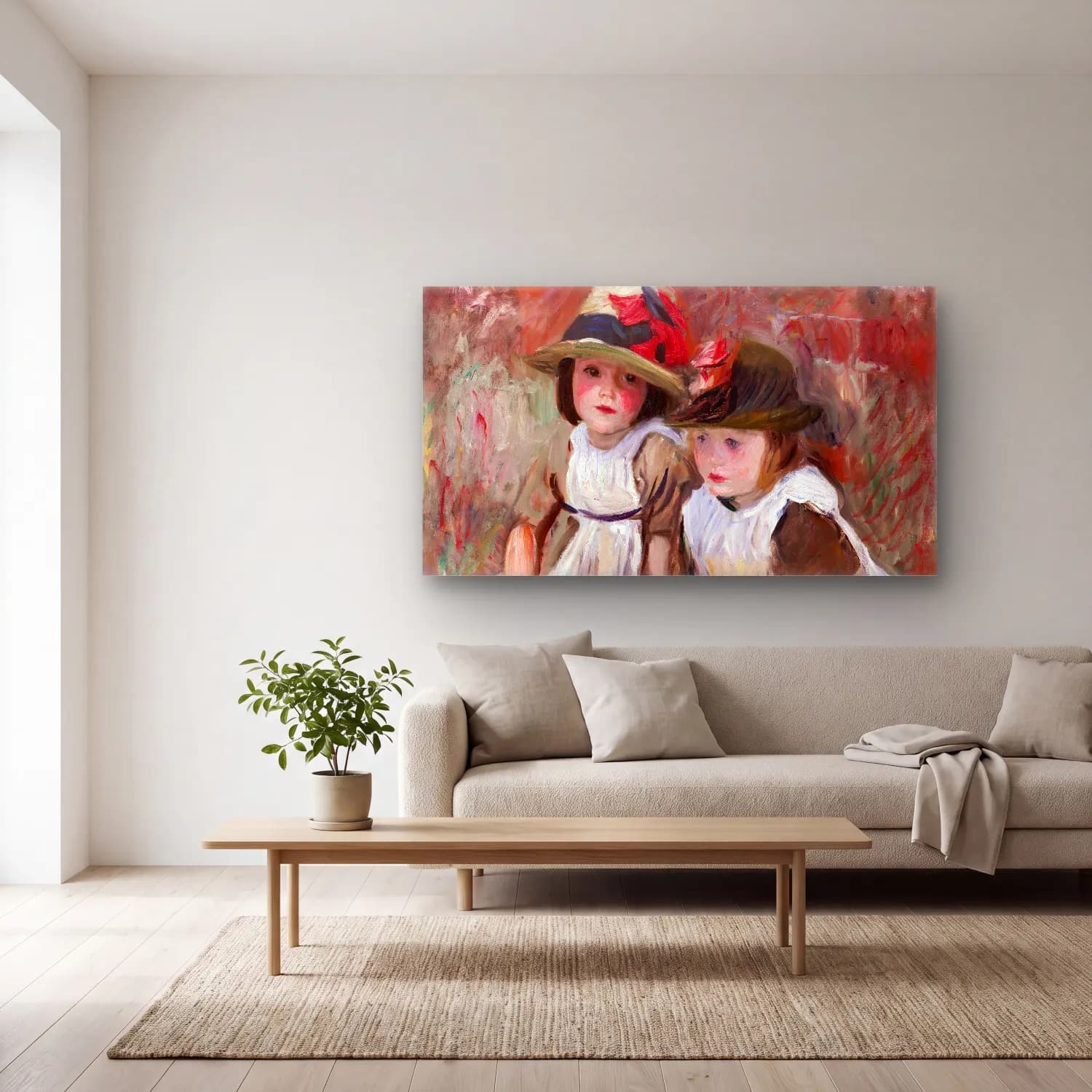 John Singer Sargent – Village Children cam tablo — açık renk salonda