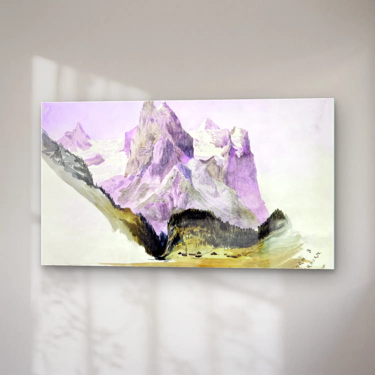 John Singer Sargent – Wellhorn and Wetterhorn from Brunig cam tablo — sağ açıdan görünüm