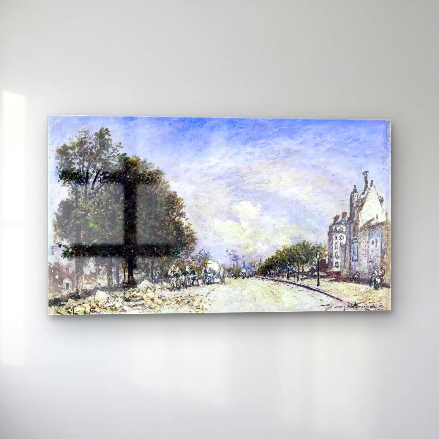 Johan Barthold Jongkind – Boulevard de Port-Royal in Paris cam tablo — sol açıdan görünüm